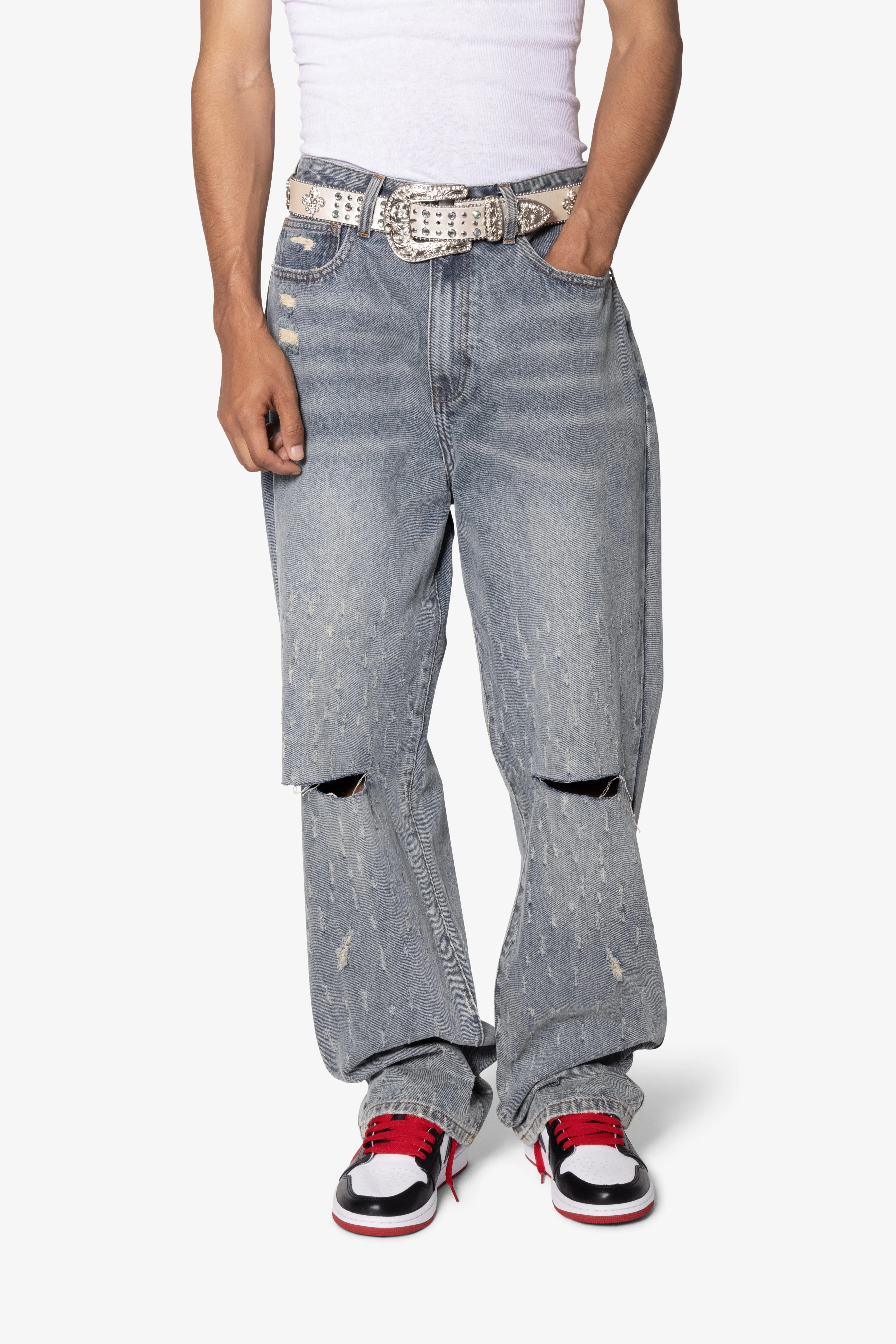 Fleur Studded Rhinestone Belt - Off White sold by MNML product image thumbnail 3