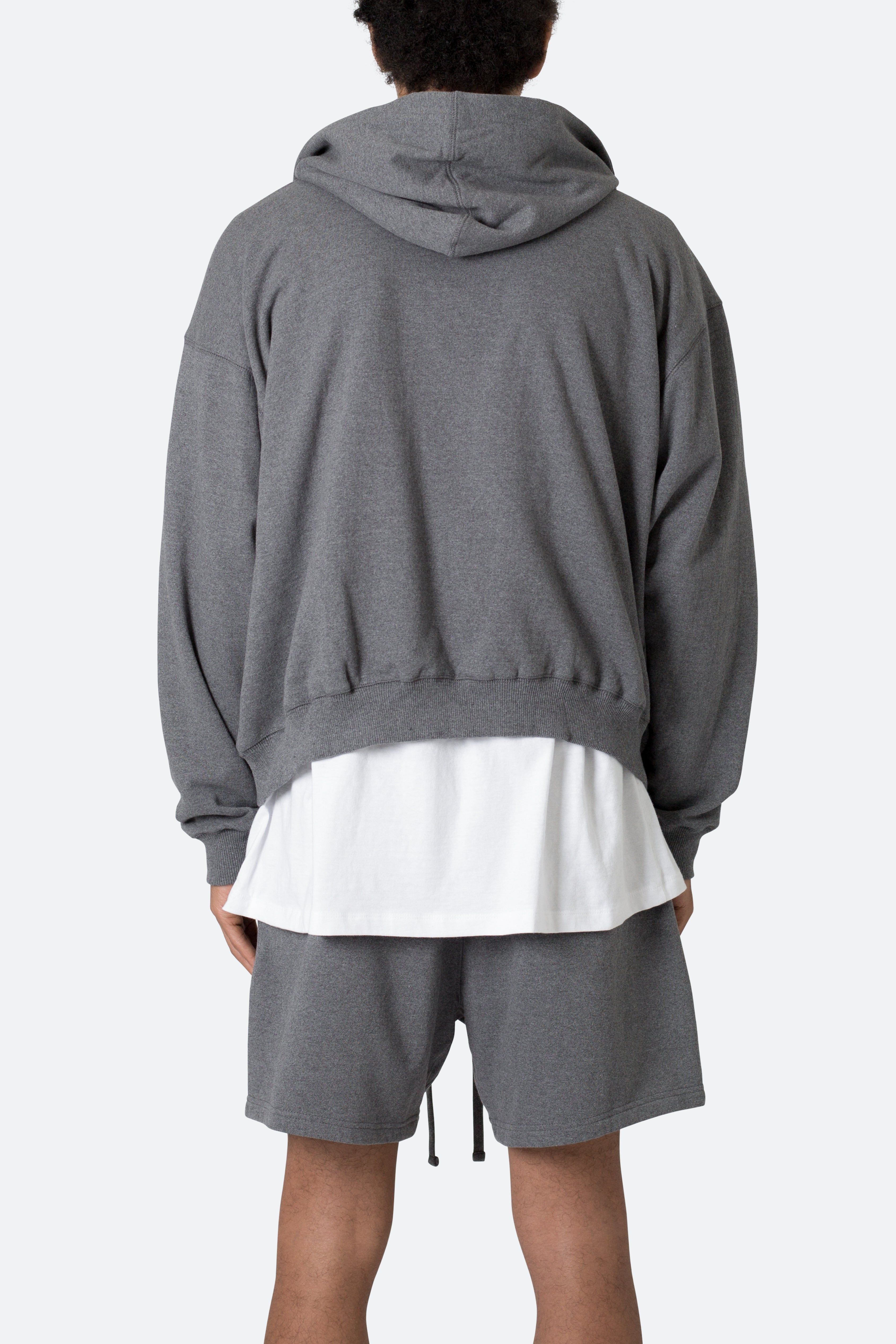 Basic Zip Up Hoodie - Dark Heather sold by MNML product image thumbnail 5
