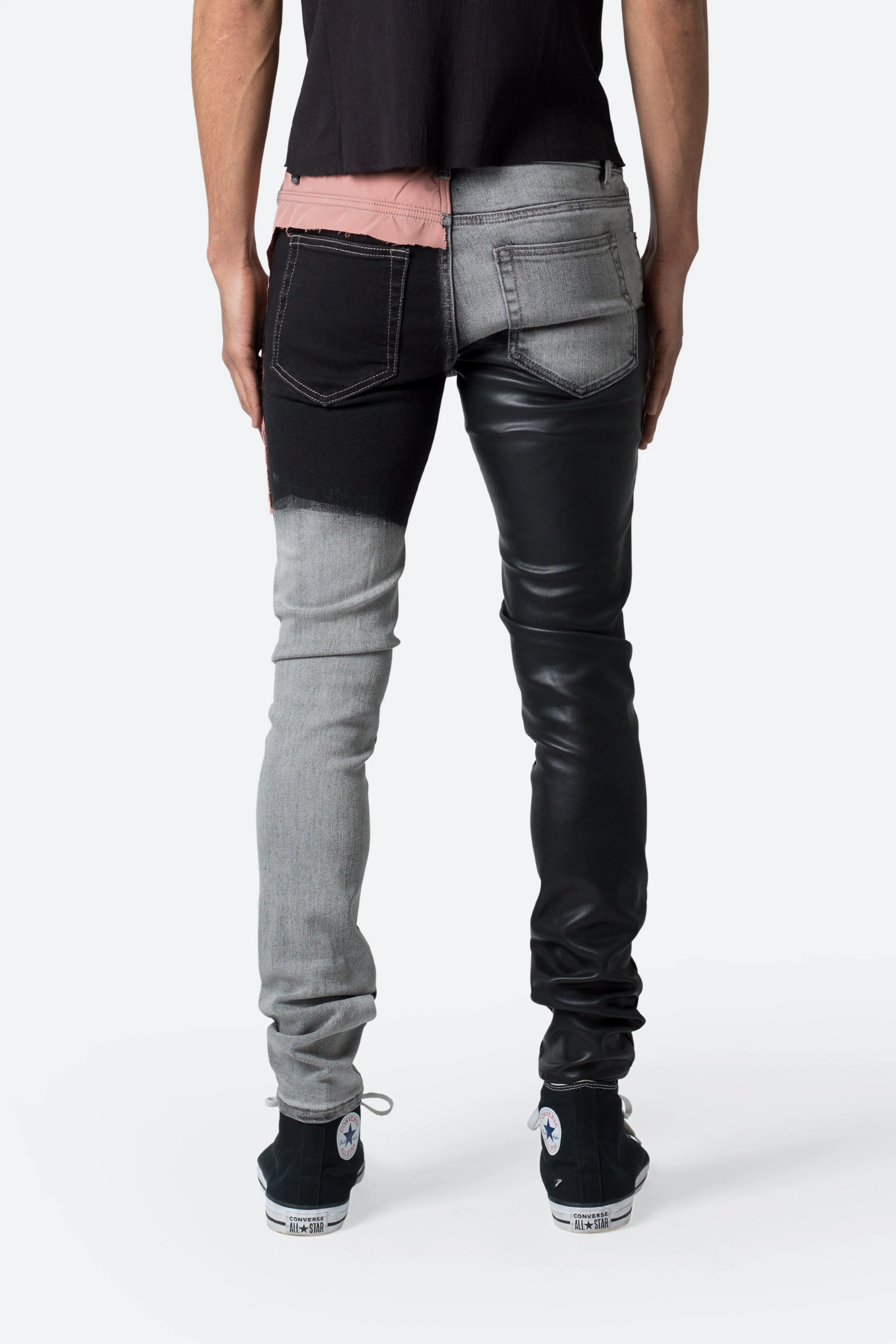 X596 Patched Skinny Denim - Multi sold by MNML product image thumbnail 5