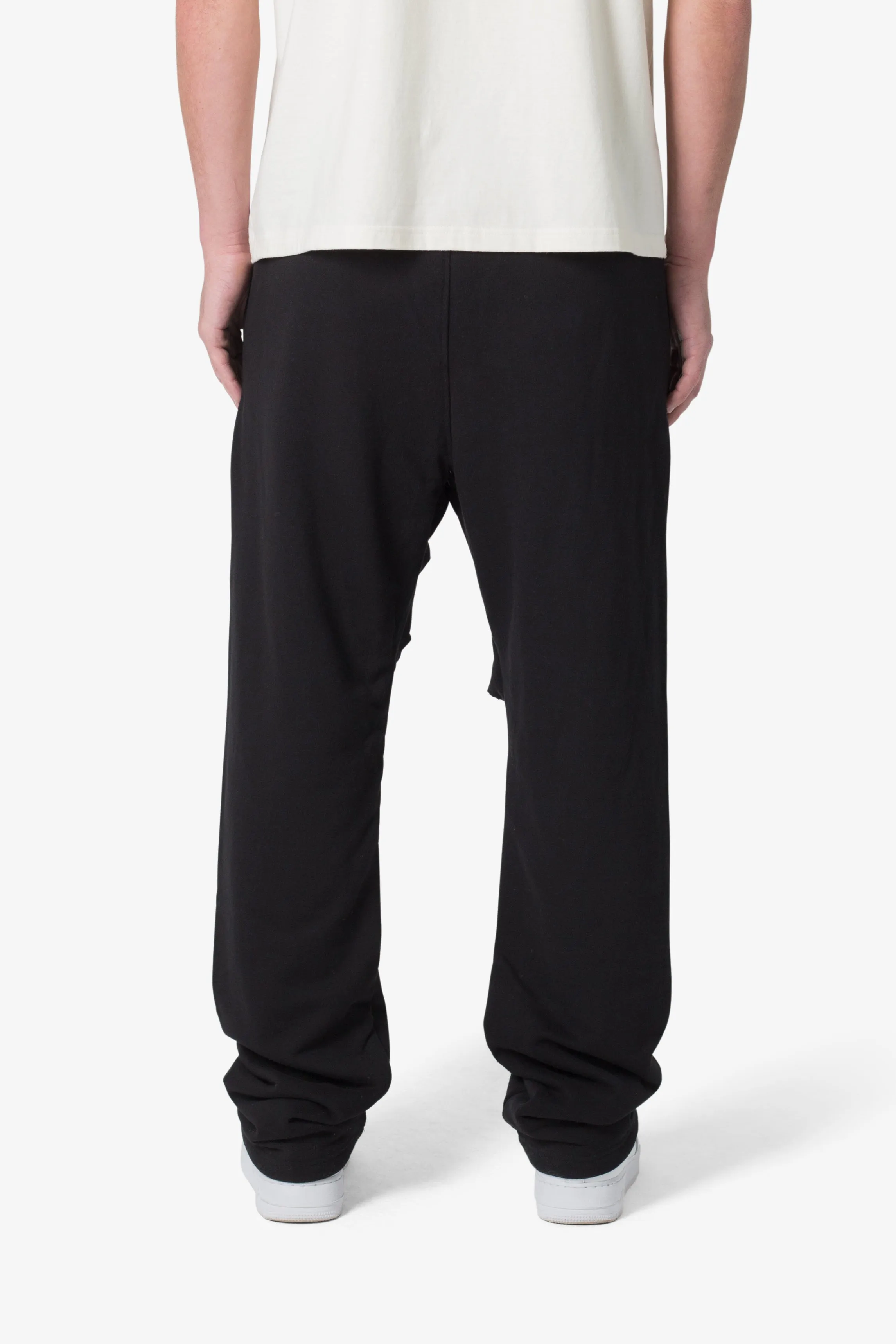 Shredded Layered Baggy Sweatpants - Black sold by MNML product image thumbnail 5