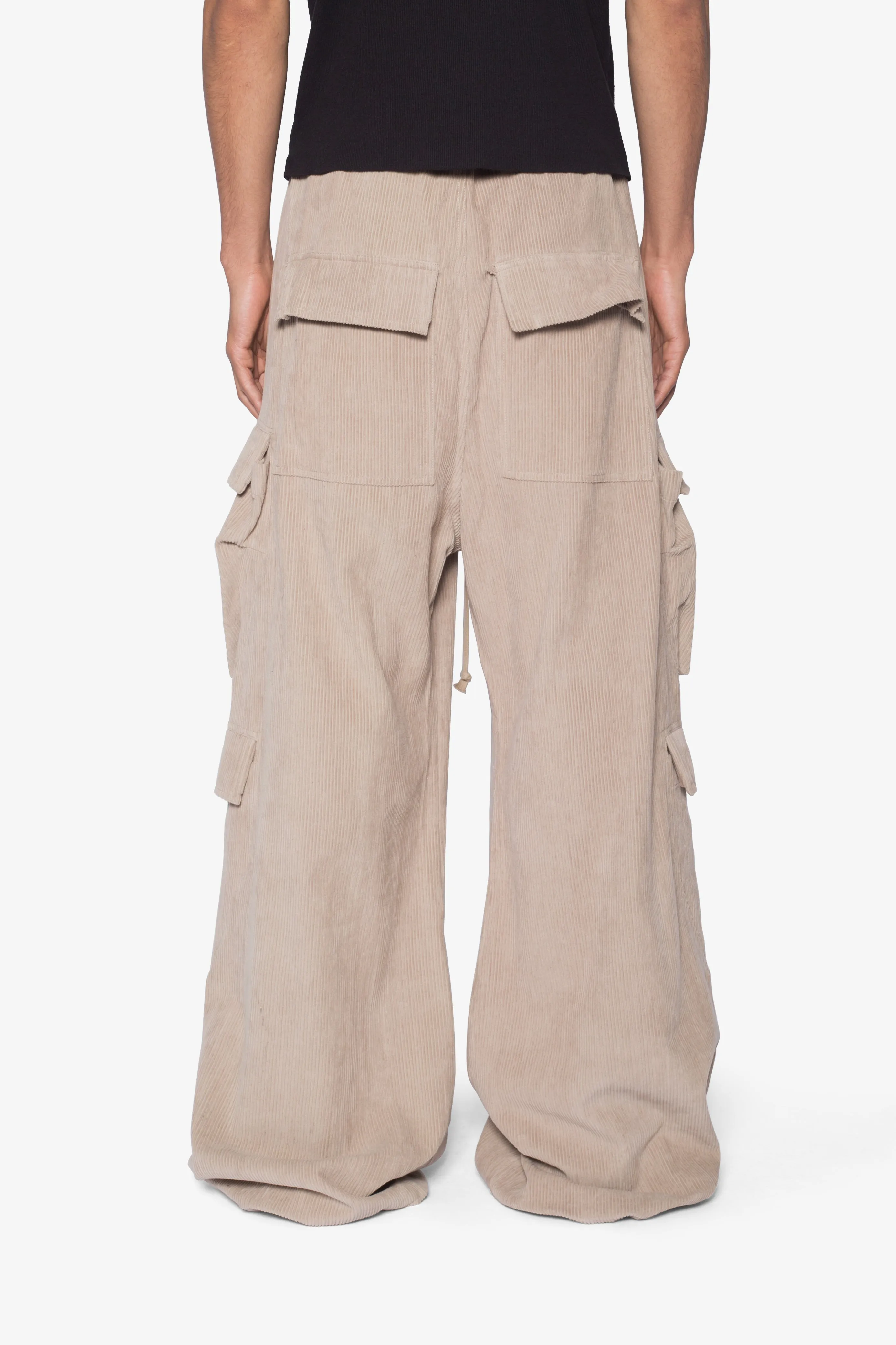 Corduroy Rave Double Cargo Pants - Khaki sold by MNML product image thumbnail 5