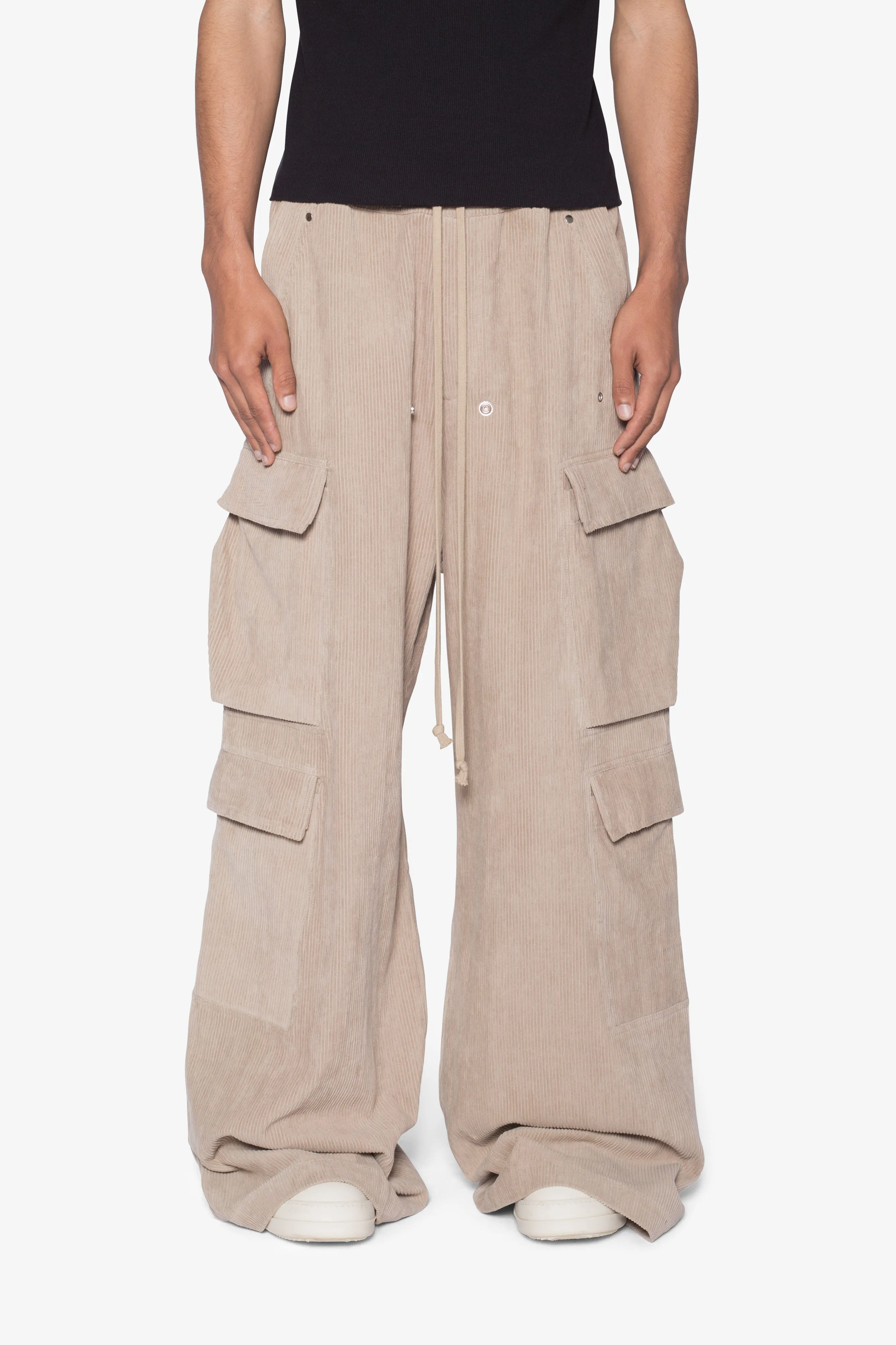 Corduroy Rave Double Cargo Pants - Khaki sold by MNML