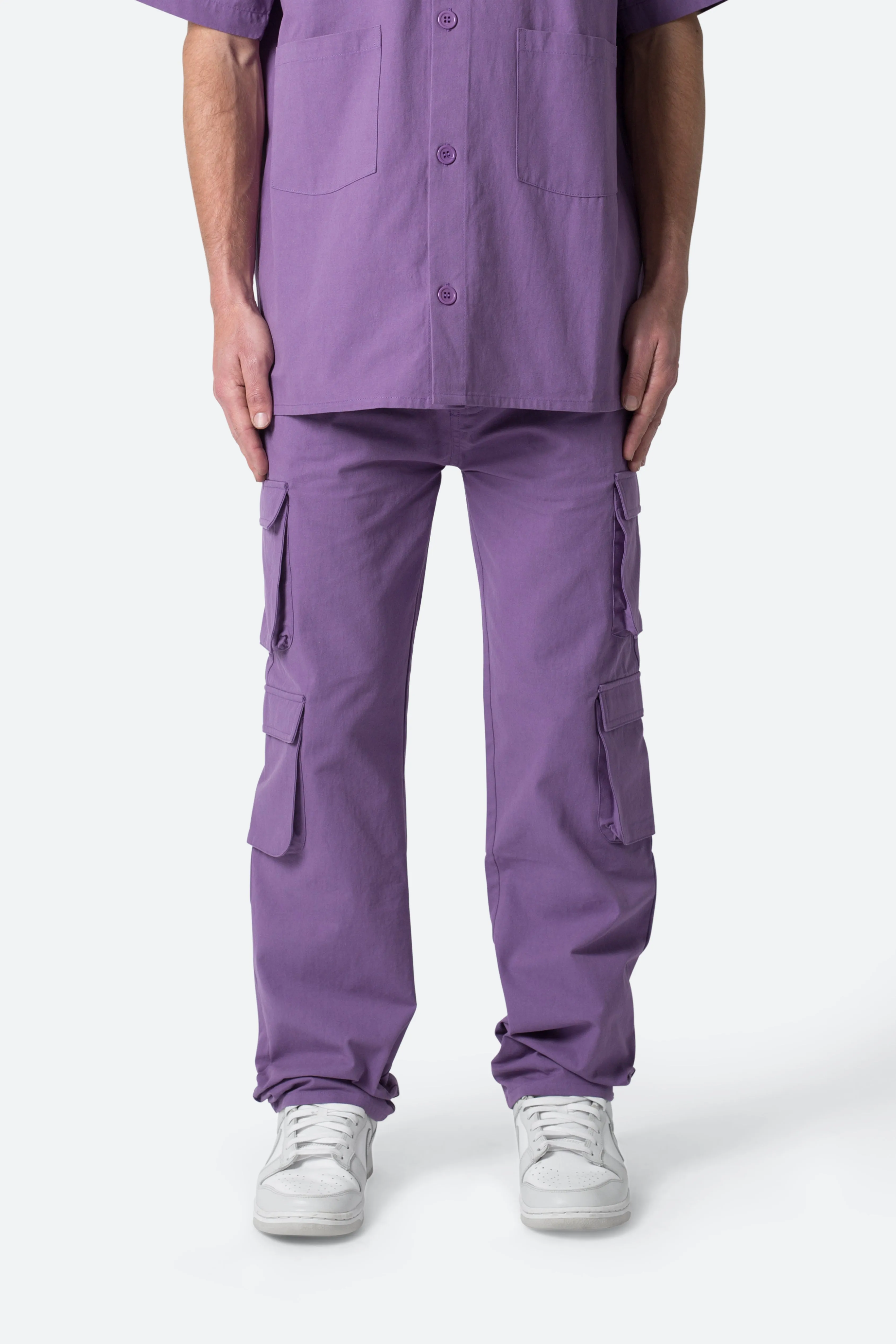 Cotton Cargo Pants - Purple sold by MNML