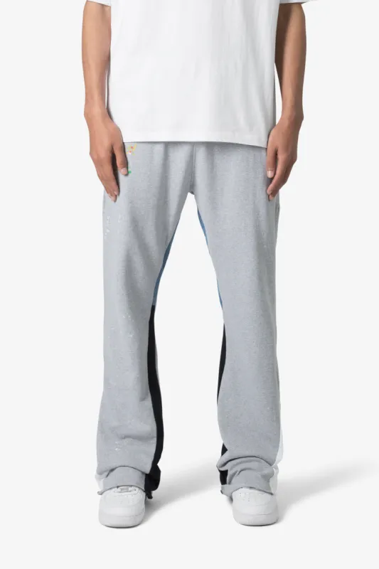 Contrast Bootcut Sweatpants - Grey sold by MNML