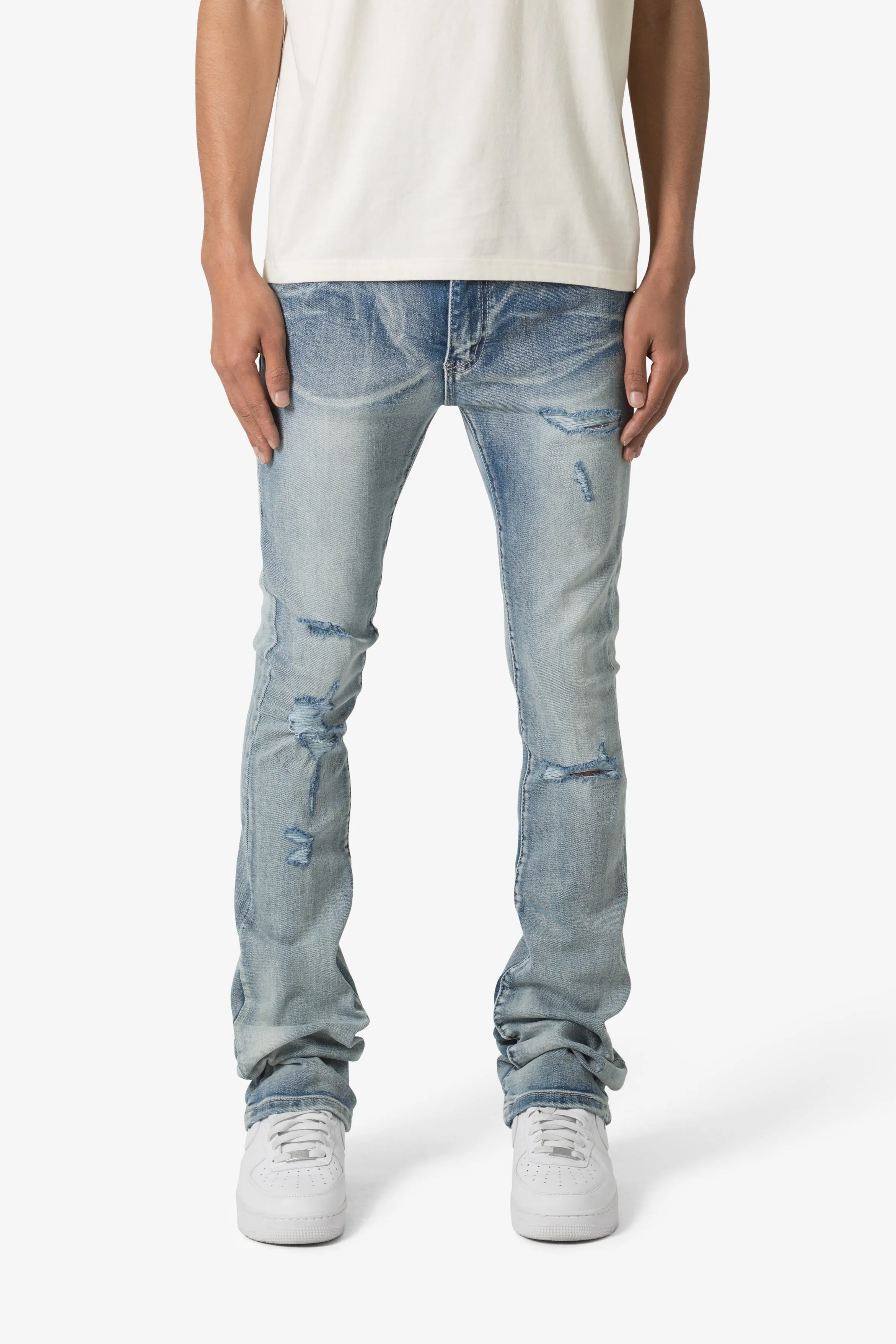 X635 Skinny Stacked Denim - Blue sold by MNML