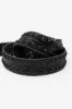 Double Row Studded Belt - Black sold by MNML