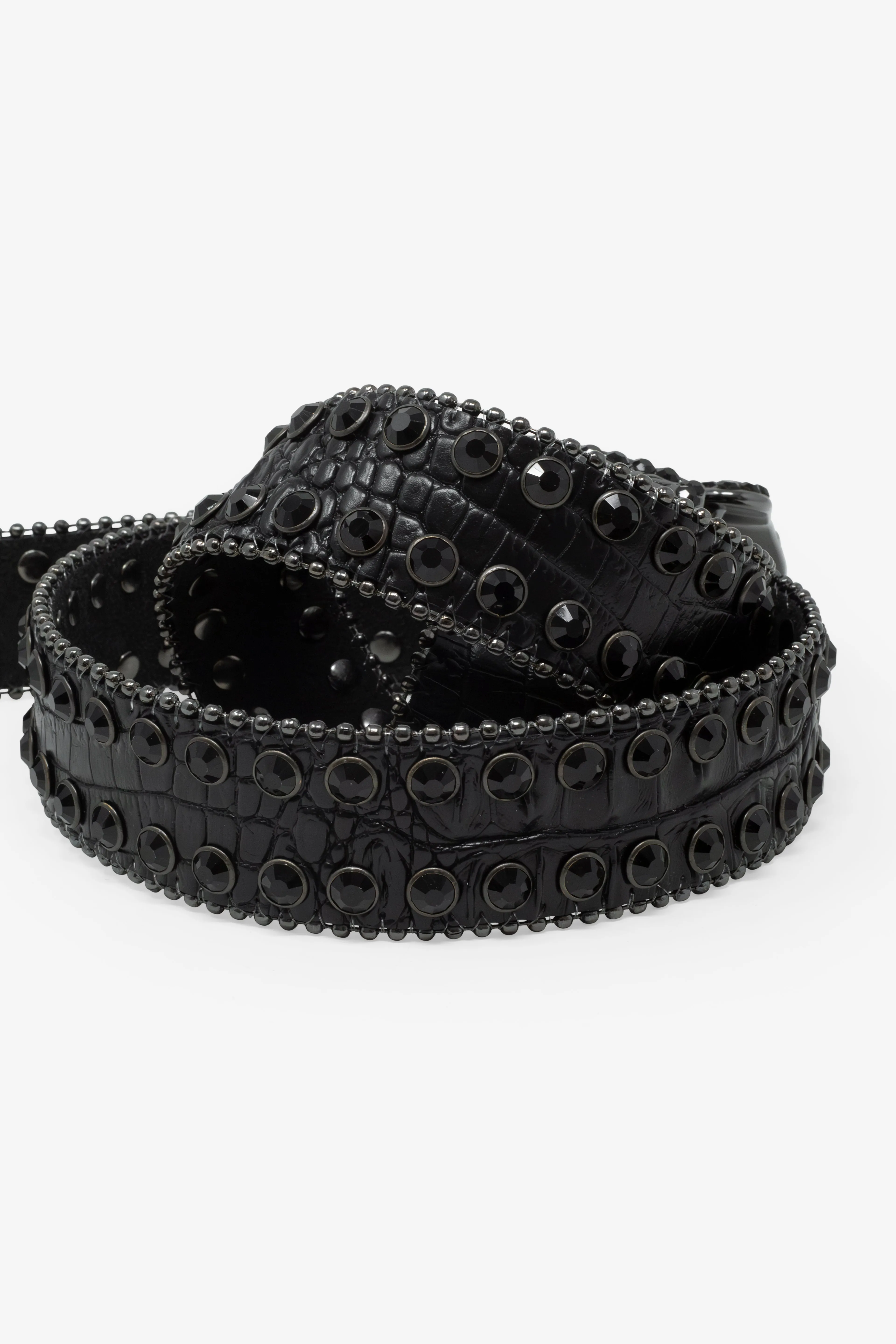 Double Row Studded Belt - Black sold by MNML product image thumbnail 3