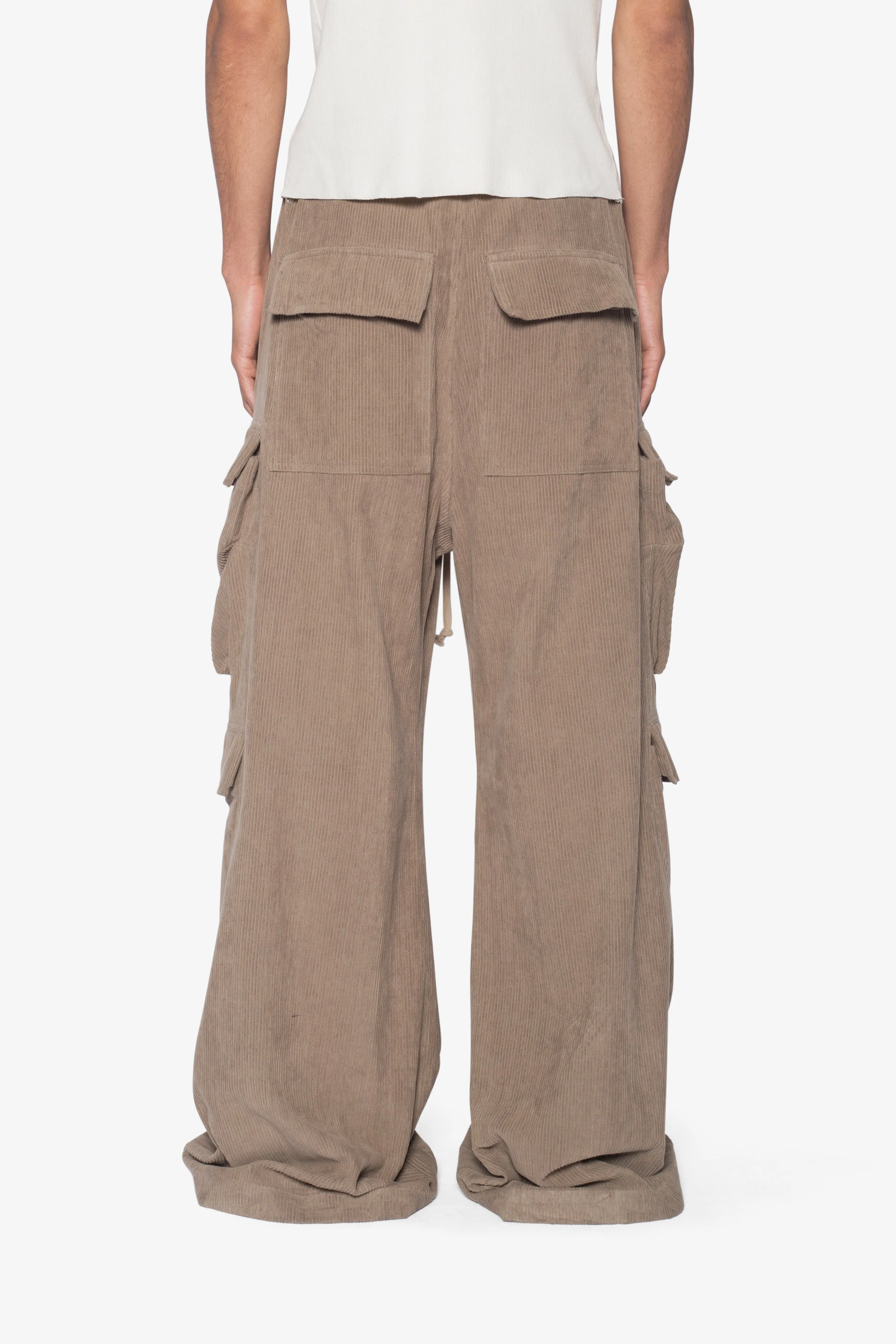 Corduroy Rave Double Cargo Pants - Olive sold by MNML product image thumbnail 5