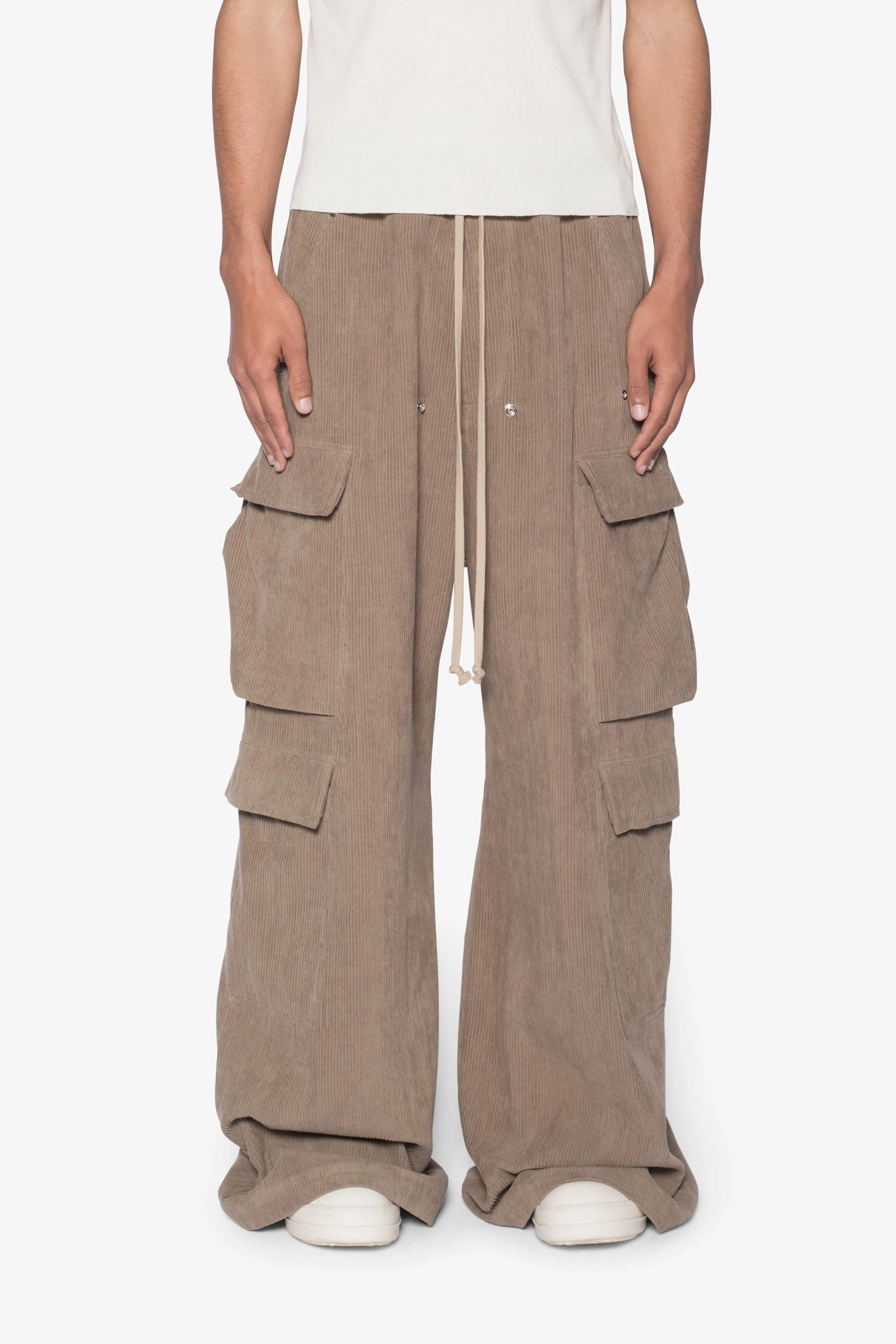 Corduroy Rave Double Cargo Pants - Olive sold by MNML product image thumbnail 2