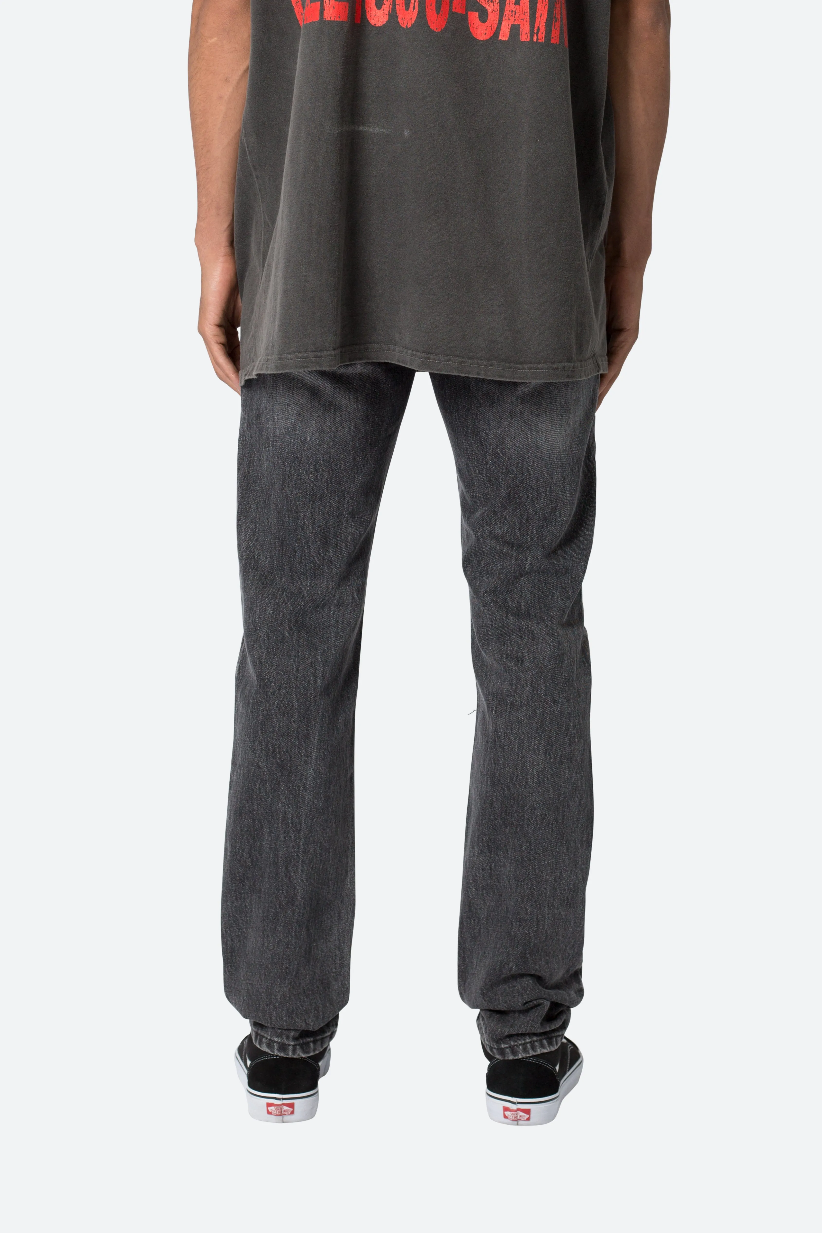 D530 Zipper Straight Denim - Washed Black sold by MNML product image thumbnail 5