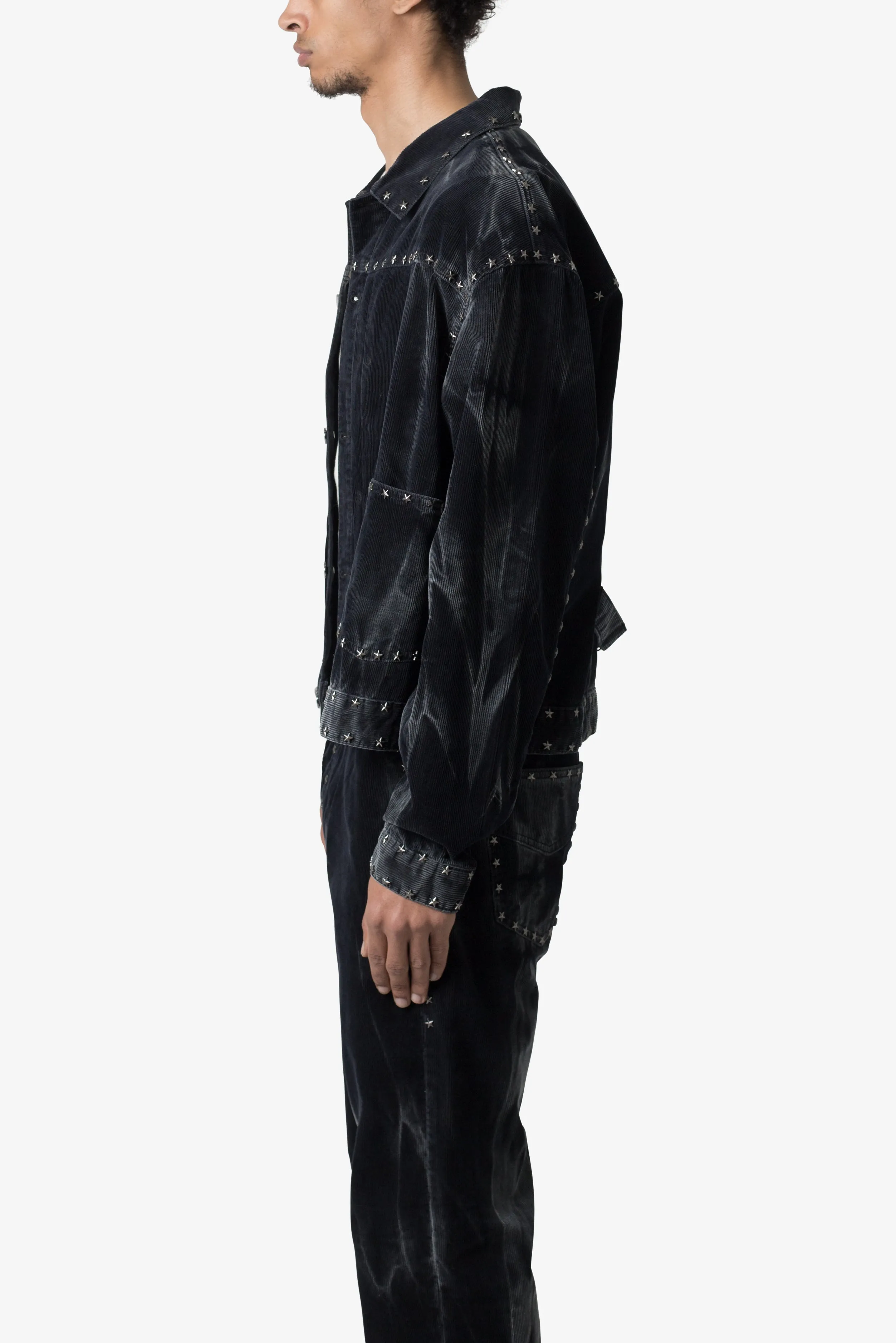 Star Studded Jacket - Washed Black sold by MNML product image thumbnail 4