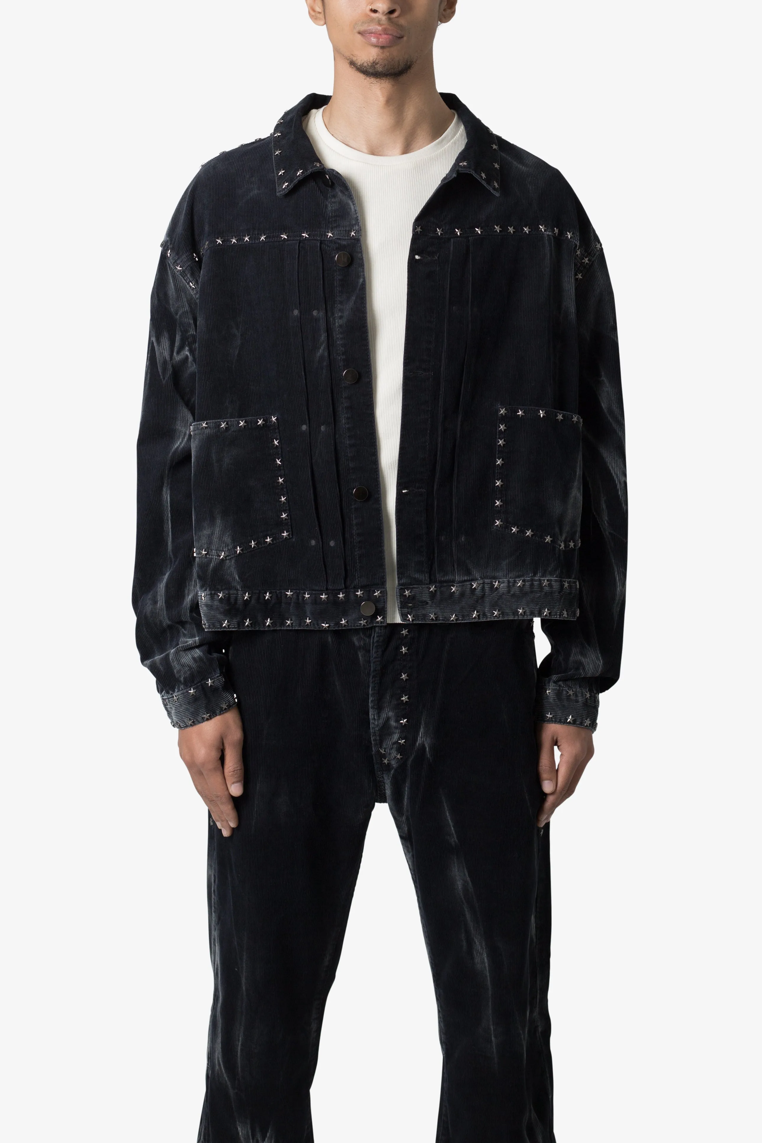 Star Studded Jacket - Washed Black sold by MNML product image thumbnail 2