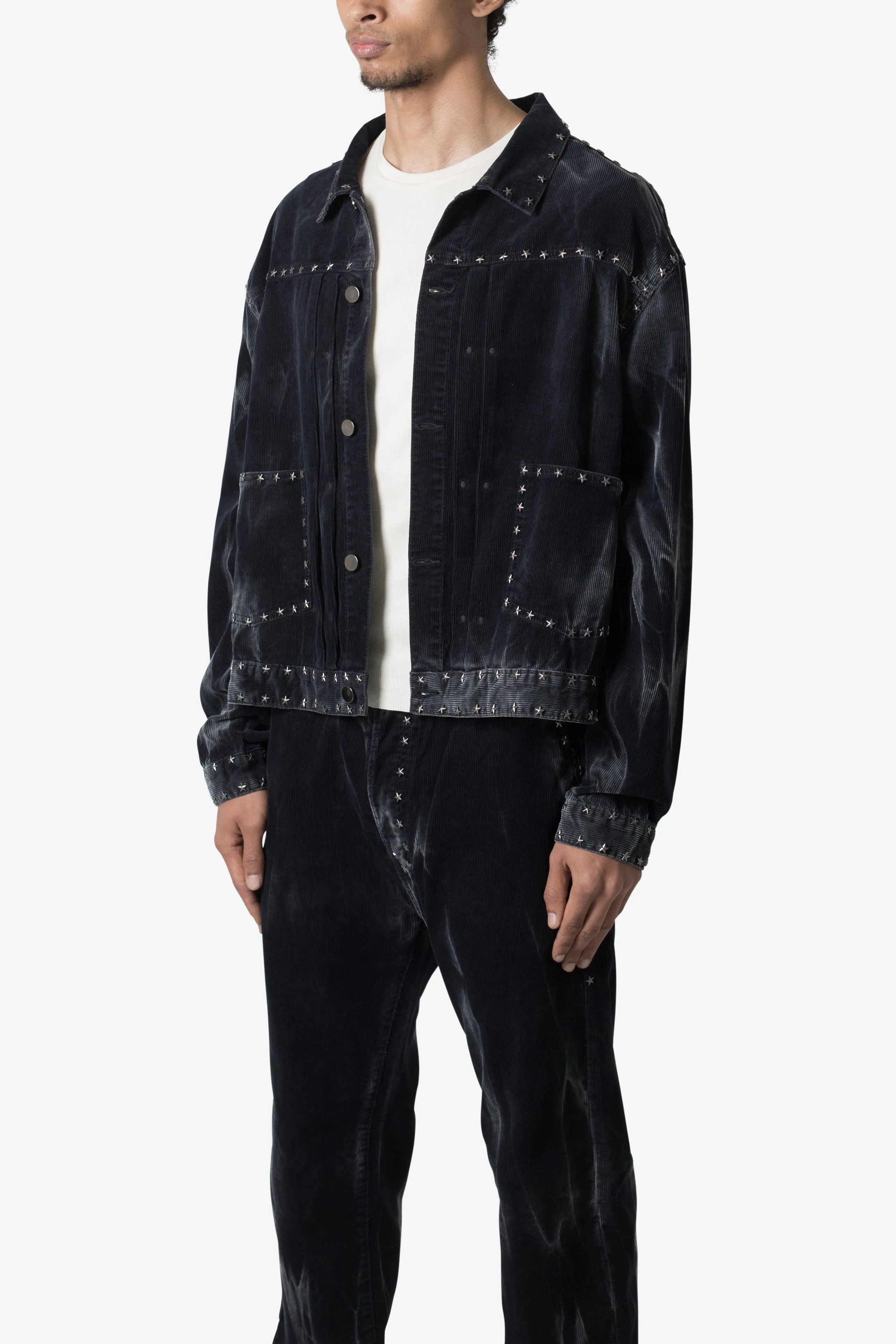 Star Studded Jacket - Washed Black sold by MNML product image thumbnail 3