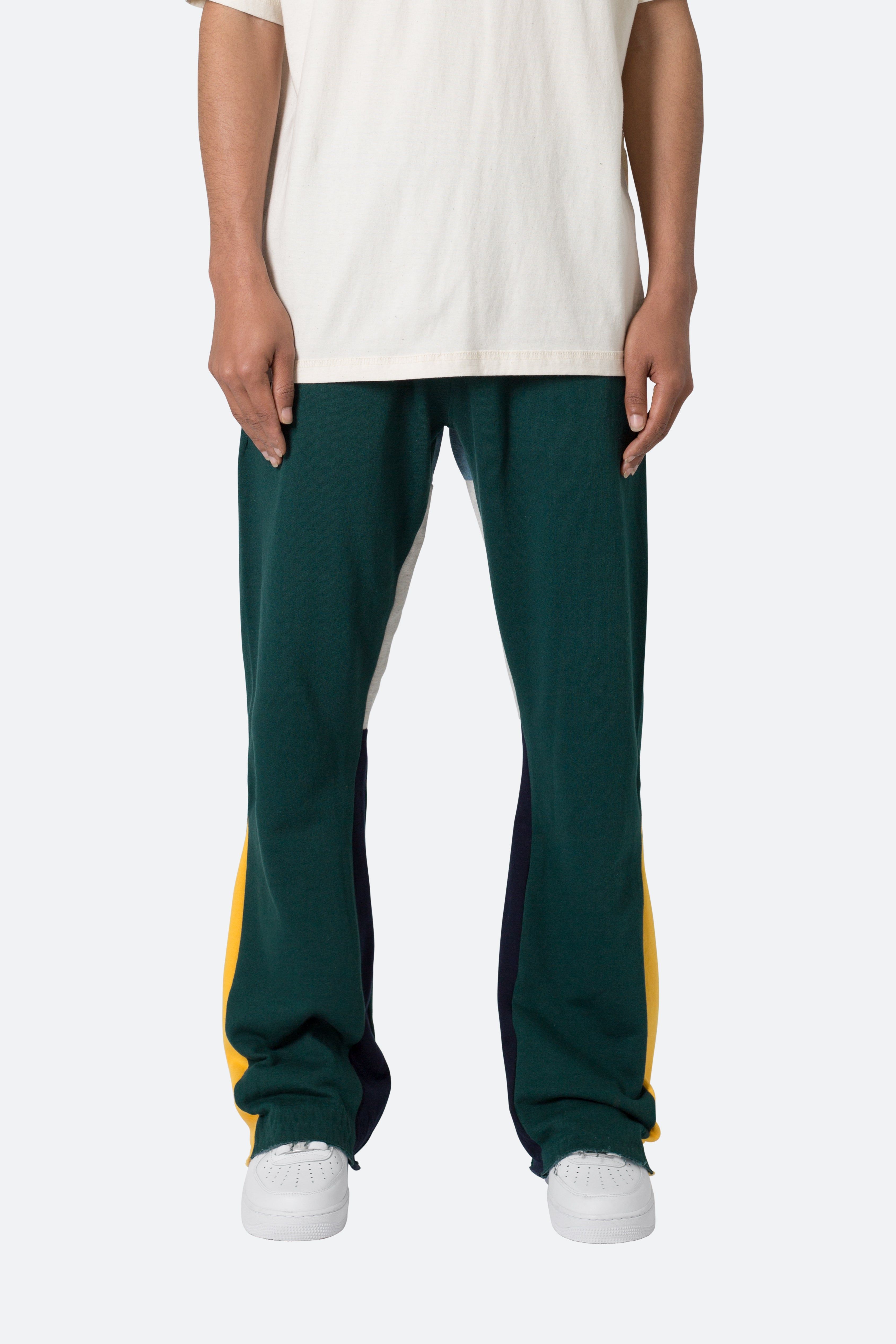 Contrast Bootcut Sweatpants - Green sold by MNML