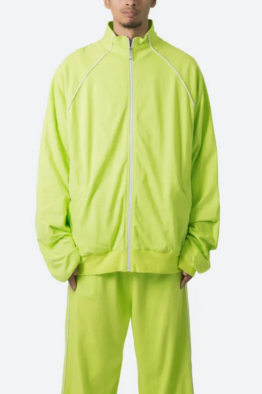 Oversized Jersey Track Jacket - Acid Lime sold by MNML