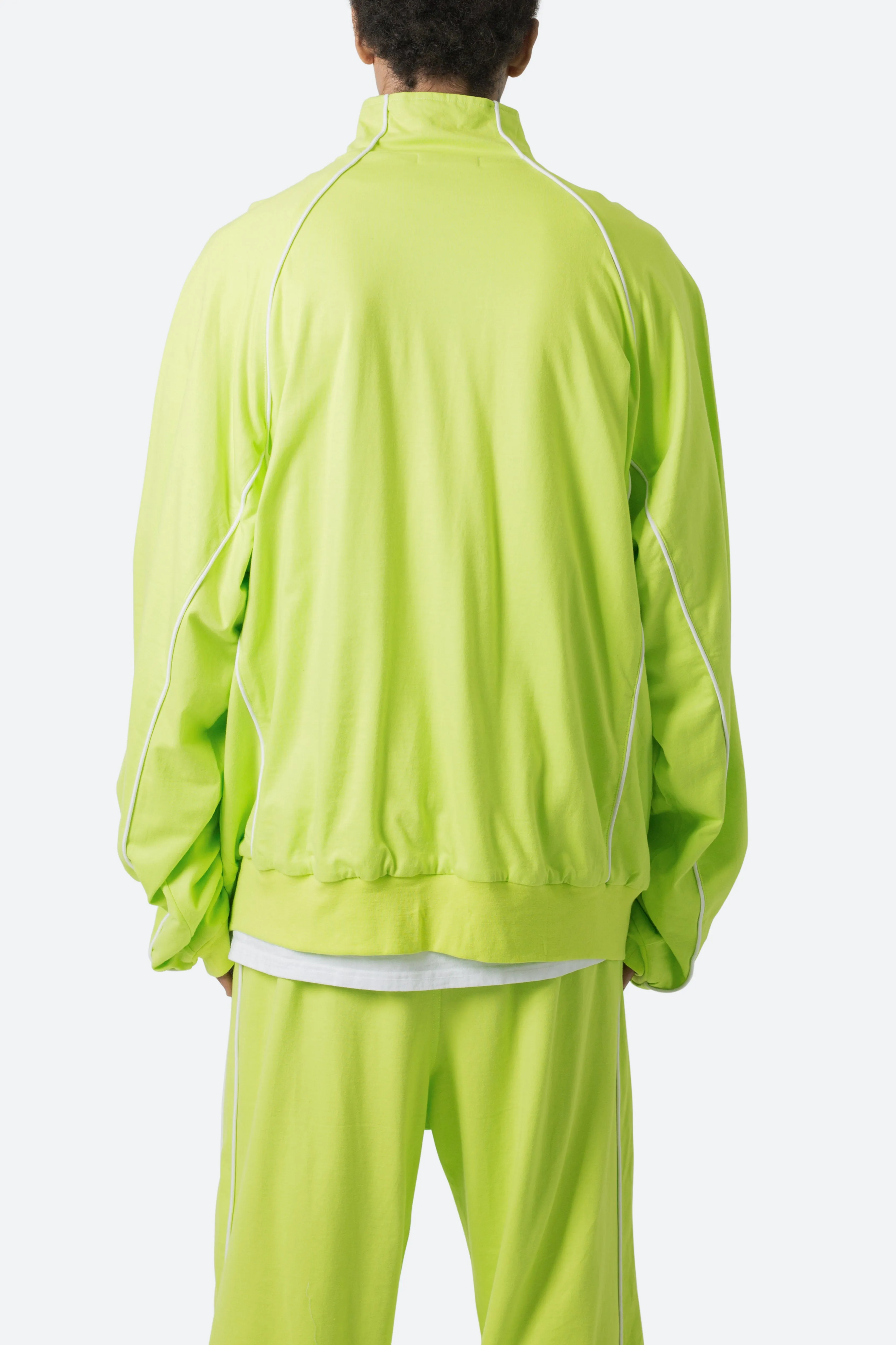 Oversized Jersey Track Jacket - Acid Lime sold by MNML product image thumbnail 5