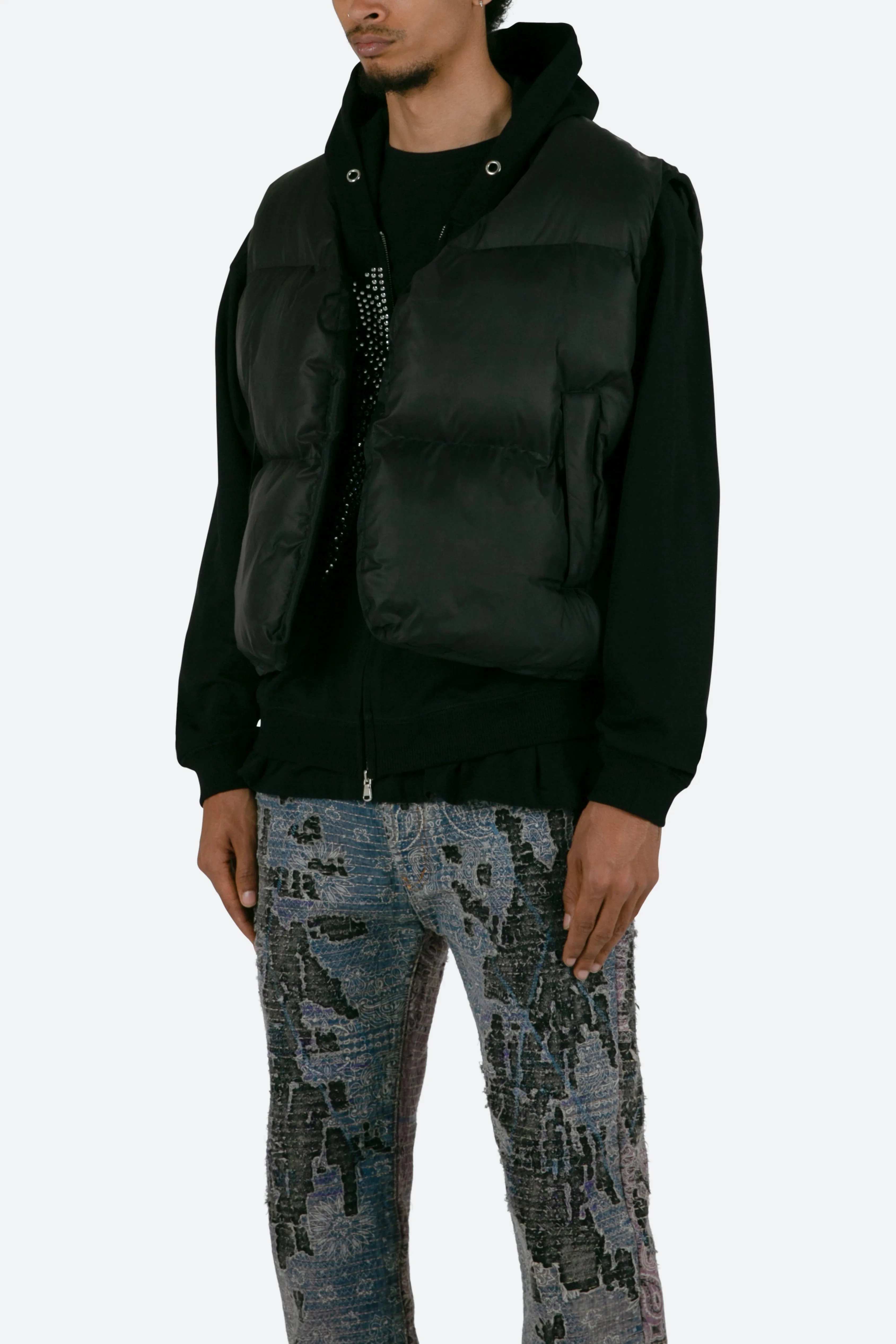 EZ Puffer Vest - Black sold by MNML product image thumbnail 3