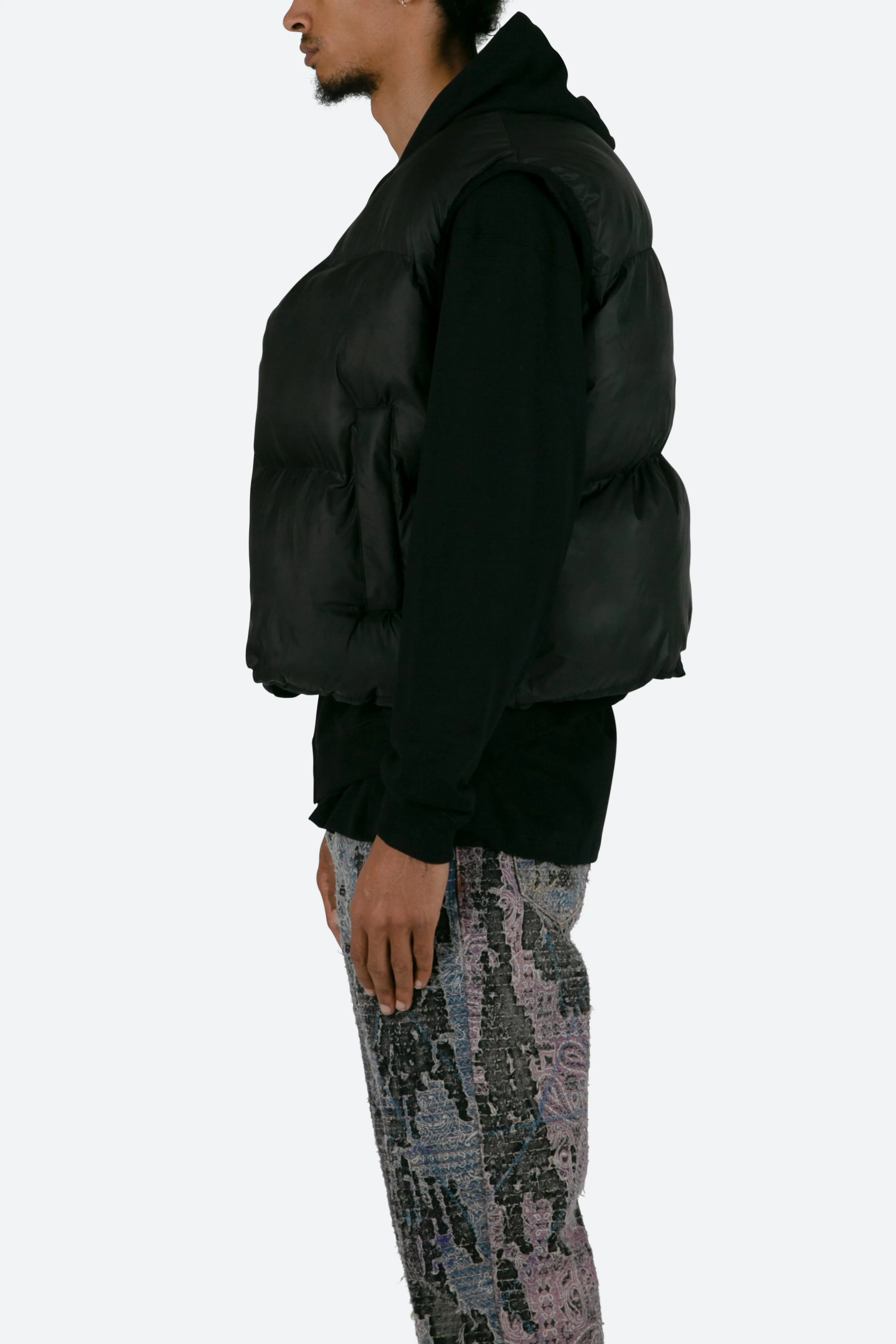 EZ Puffer Vest - Black sold by MNML product image thumbnail 4