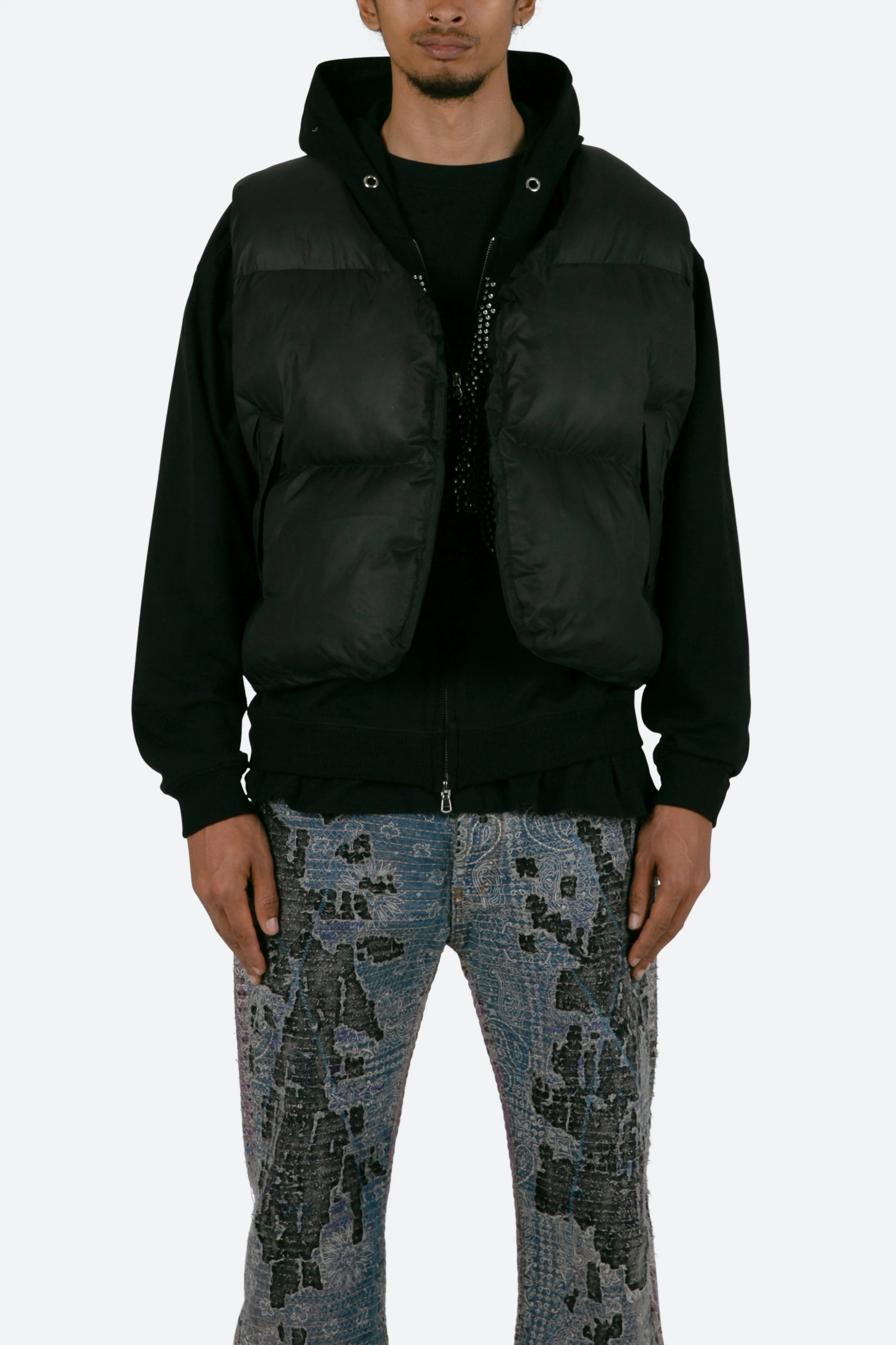 EZ Puffer Vest - Black sold by MNML product image thumbnail 2