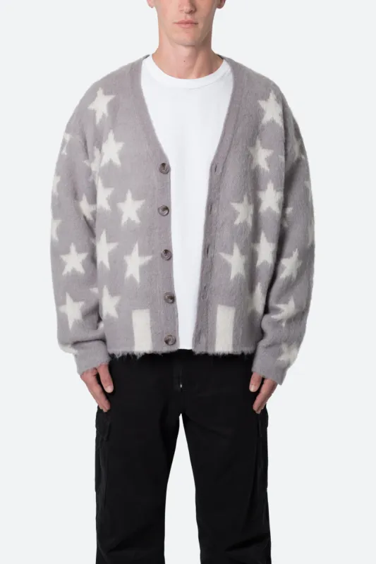 Mohair Cardigan Sweater - Grey sold by MNML
