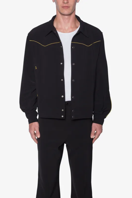 Rodeo Stitch Button Up Shirt - Black/Gold sold by MNML