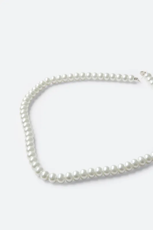 Solid Pearl Necklace  - Off White sold by MNML