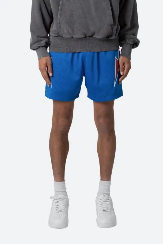 Mesh Basketball Shorts - Blue/Red sold by MNML