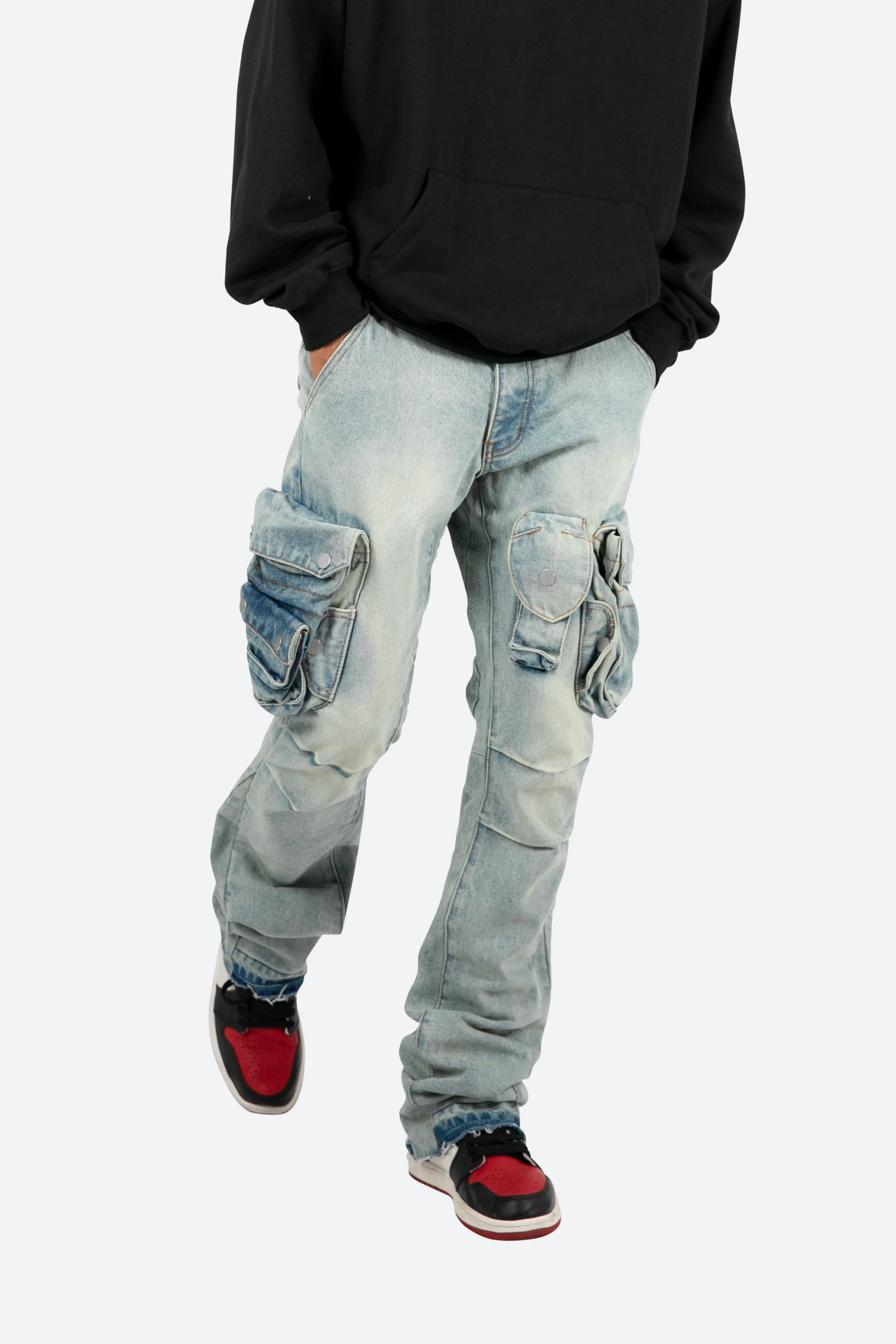 B480 Cargo Flare Denim - Vintage Blue sold by MNML product image thumbnail 2
