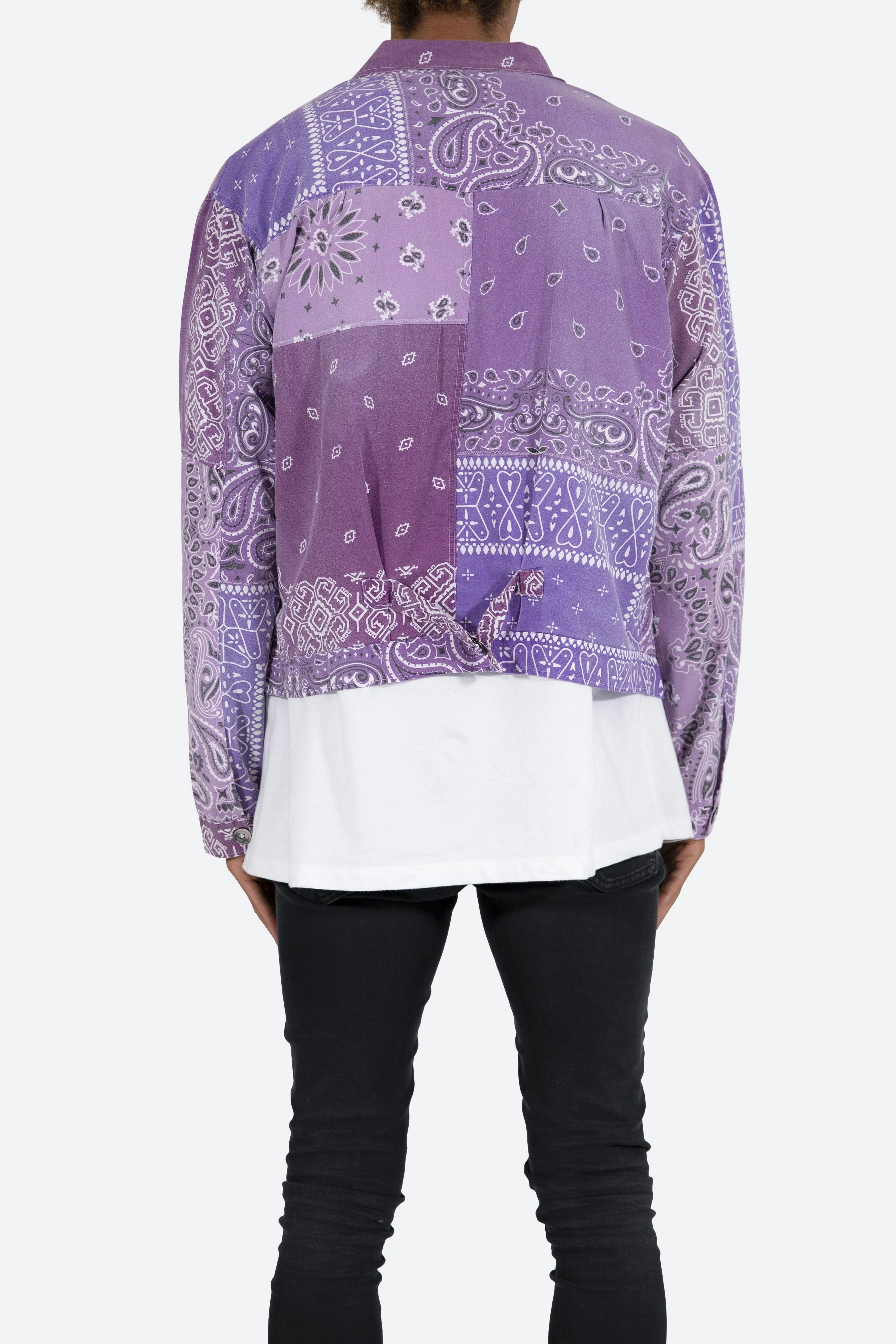 Bandana Trucker Shirt - Purple sold by MNML product image thumbnail 5