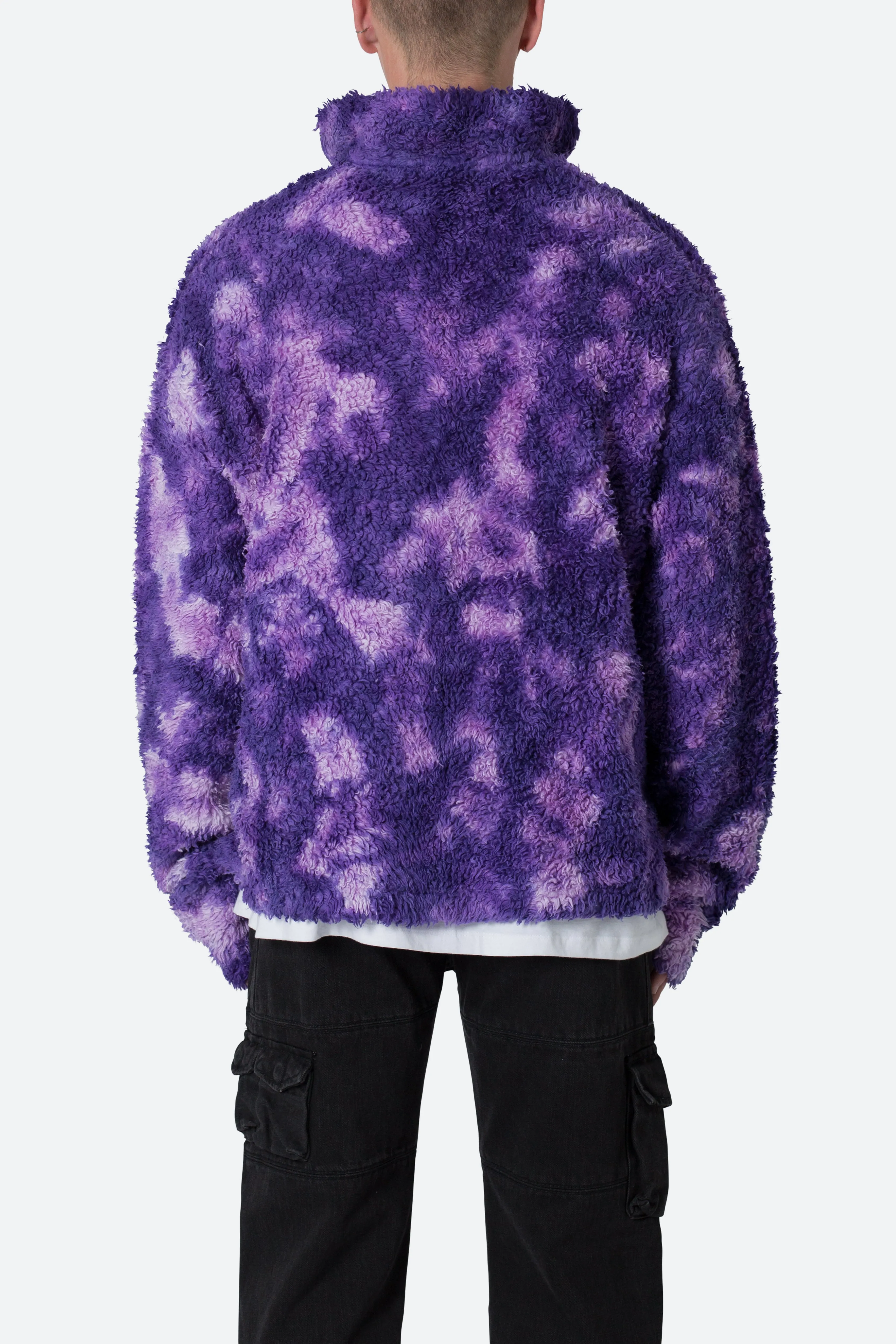 Tie Dye Sherpa Pullover - Purple sold by MNML product image thumbnail 5