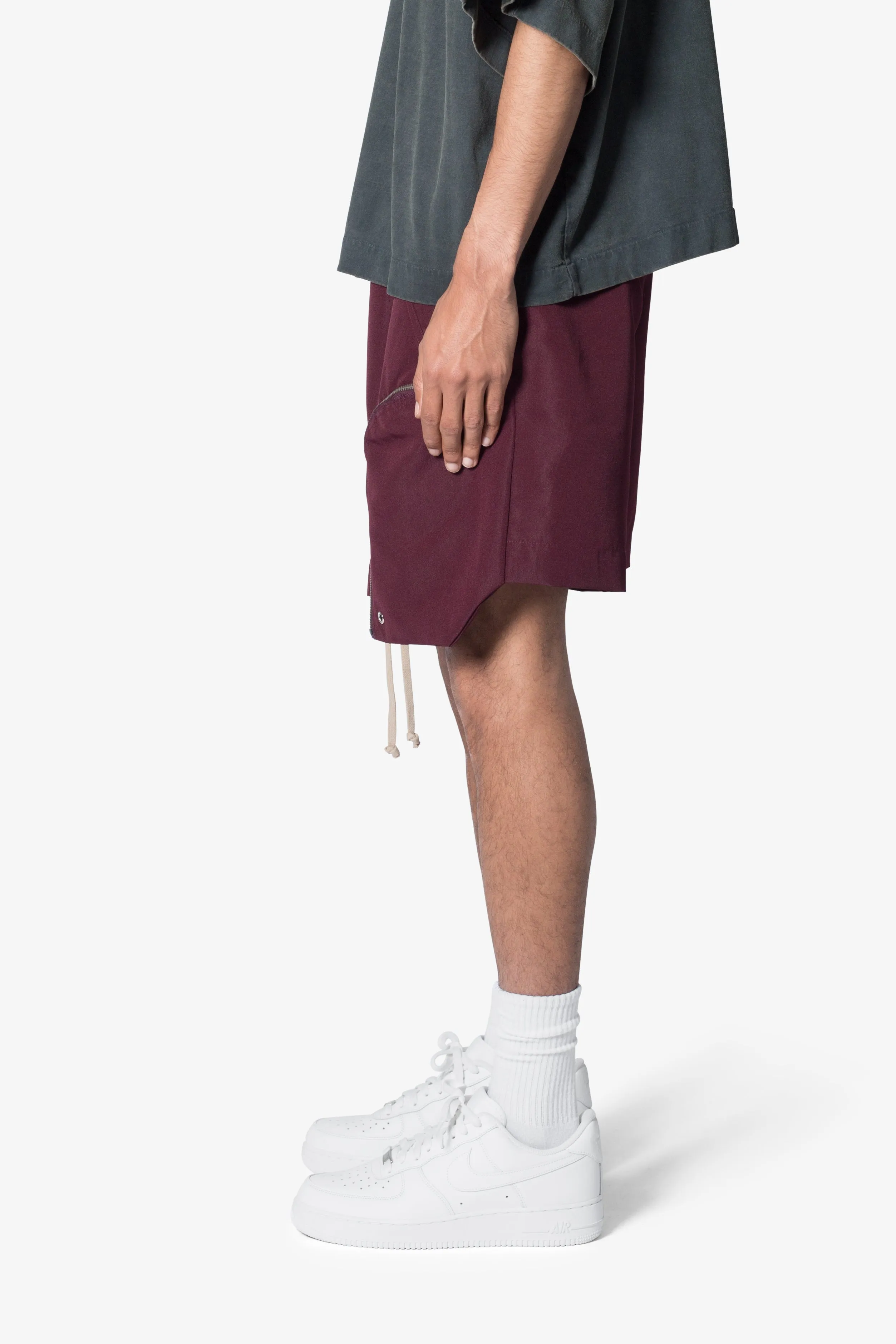 Front Pocket Geo Shorts - Plum sold by MNML product image thumbnail 5
