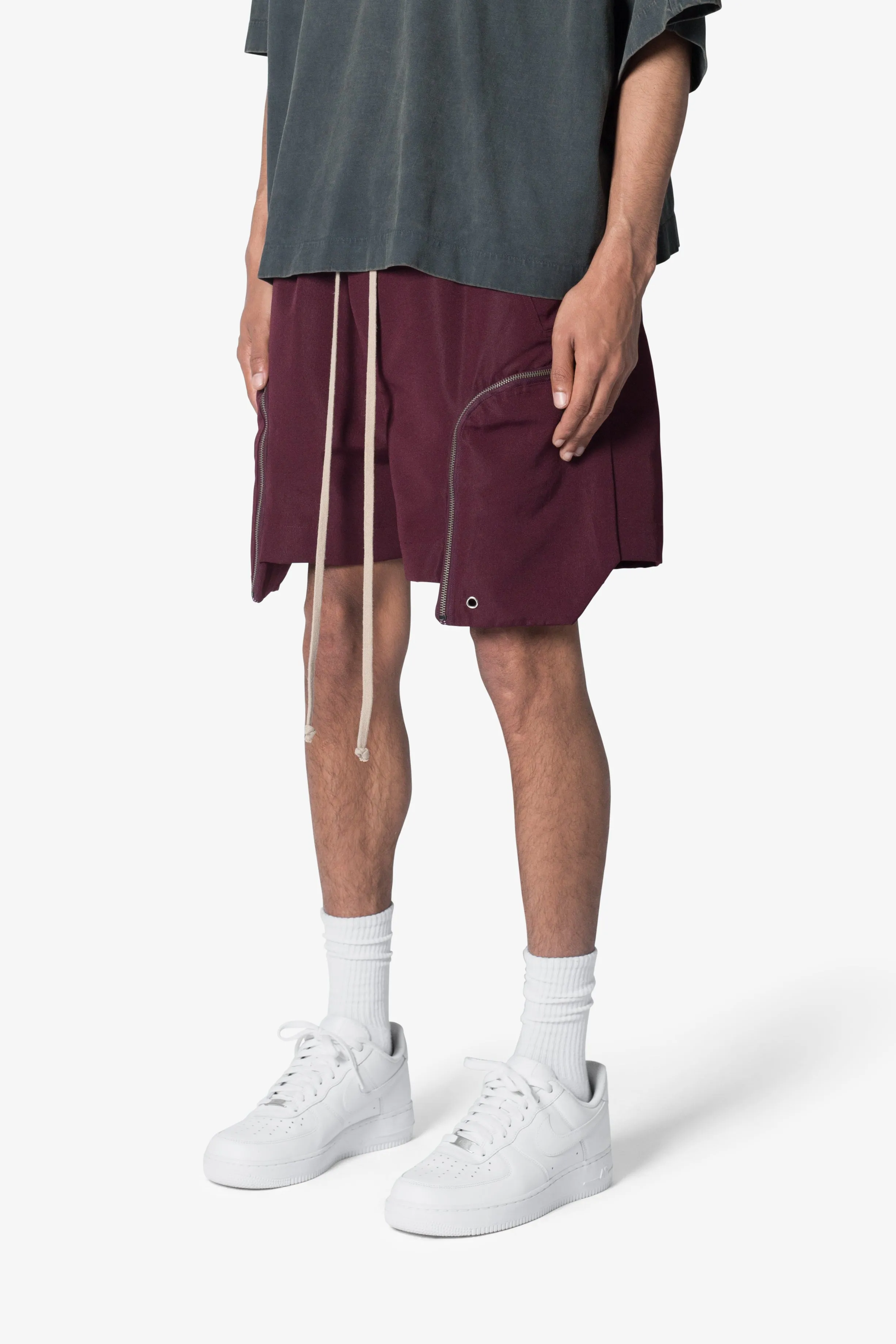 Front Pocket Geo Shorts - Plum sold by MNML product image thumbnail 4