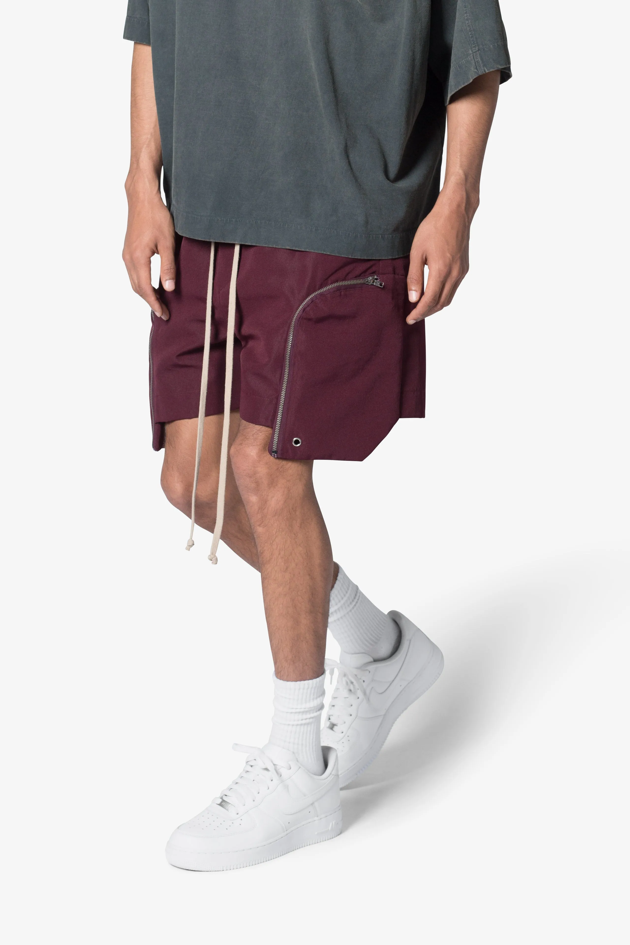 Front Pocket Geo Shorts - Plum sold by MNML product image thumbnail 2