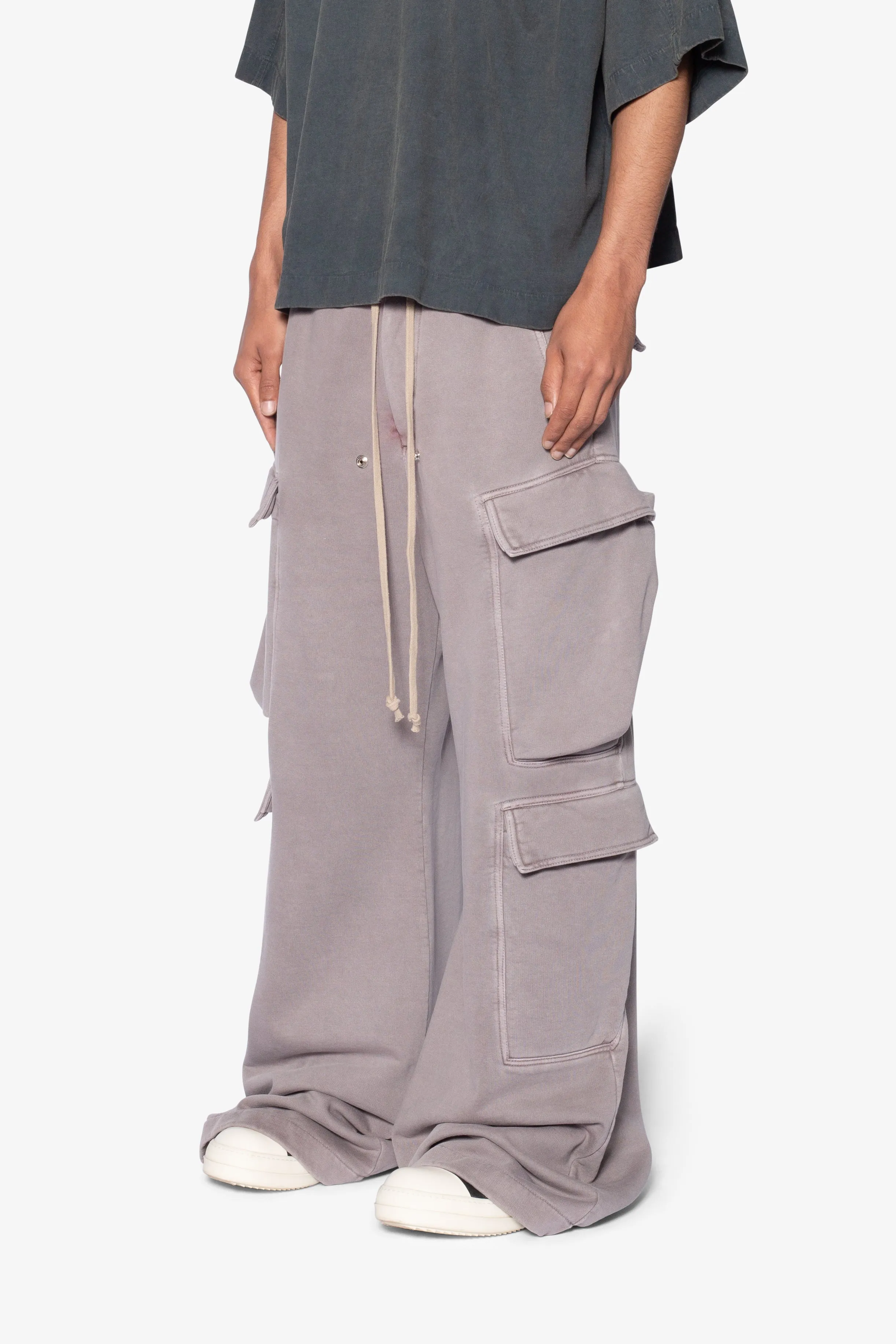 Rave Double Cargo Sweatpants - Washed Mauve sold by MNML product image thumbnail 3