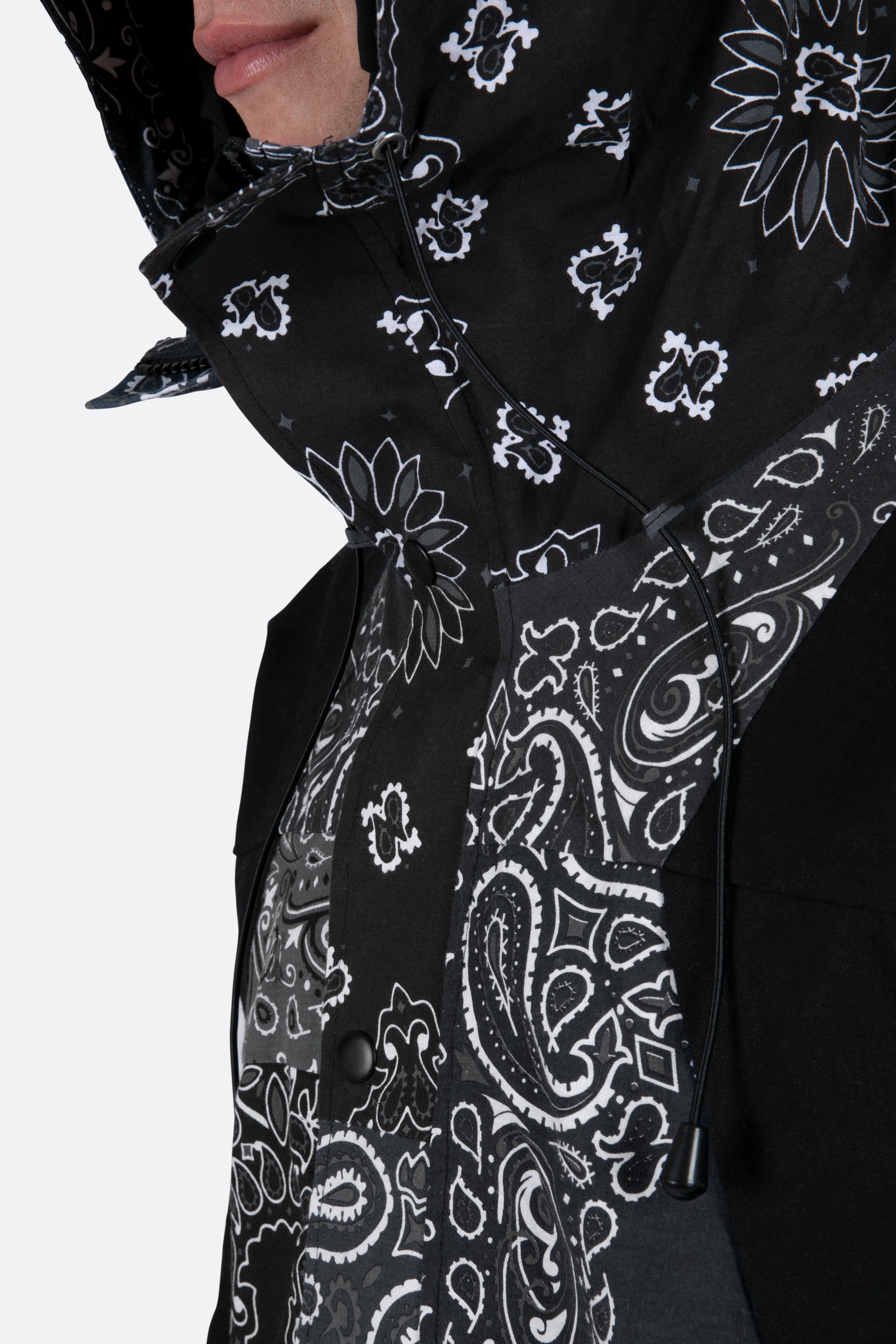 Hooded Bandana Jacket - Black sold by MNML product image thumbnail 8