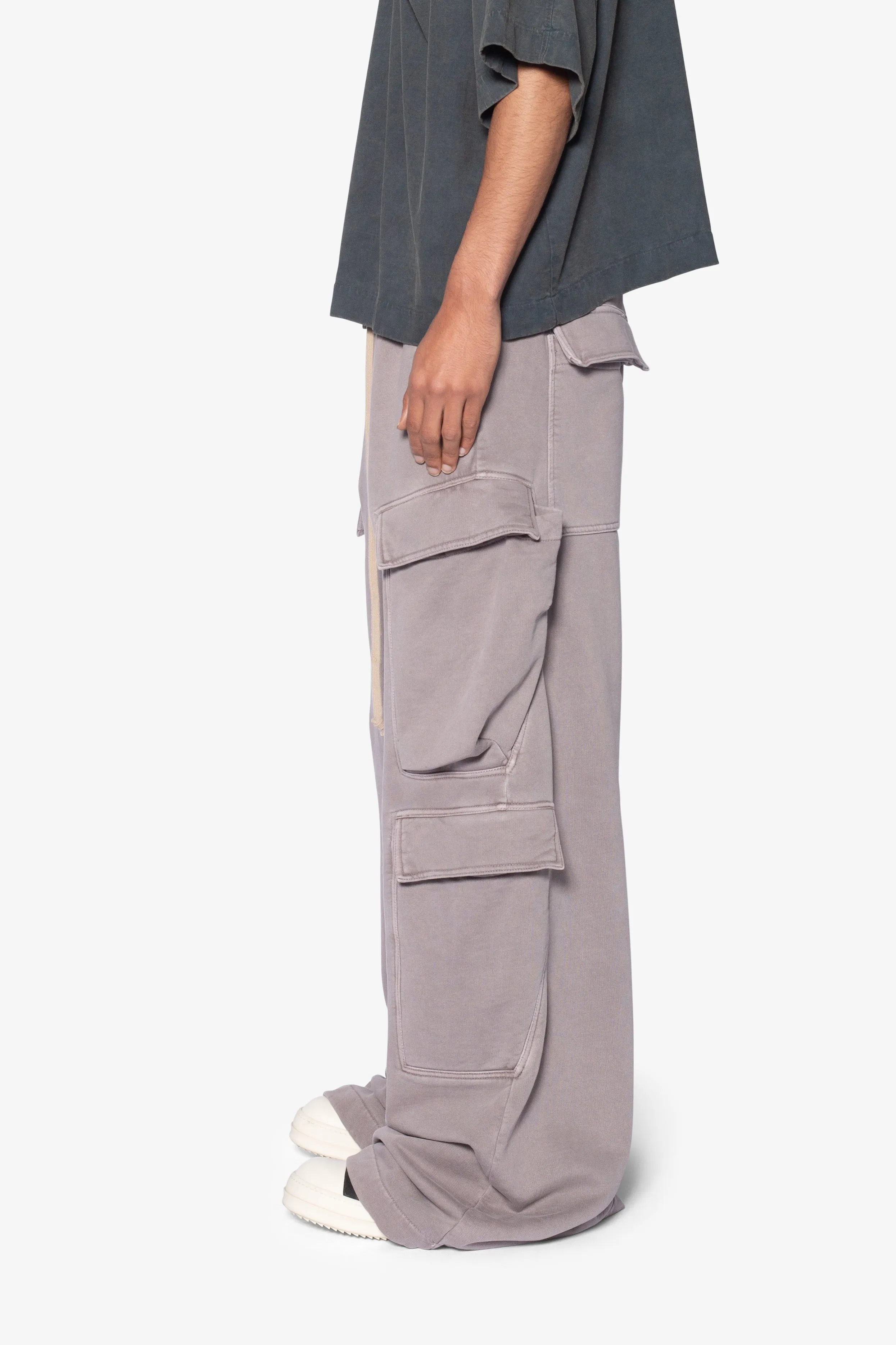 Rave Double Cargo Sweatpants - Washed Mauve sold by MNML product image thumbnail 4
