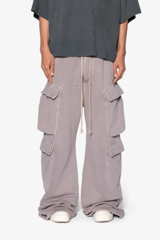 Rave Double Cargo Sweatpants - Washed Mauve sold by MNML