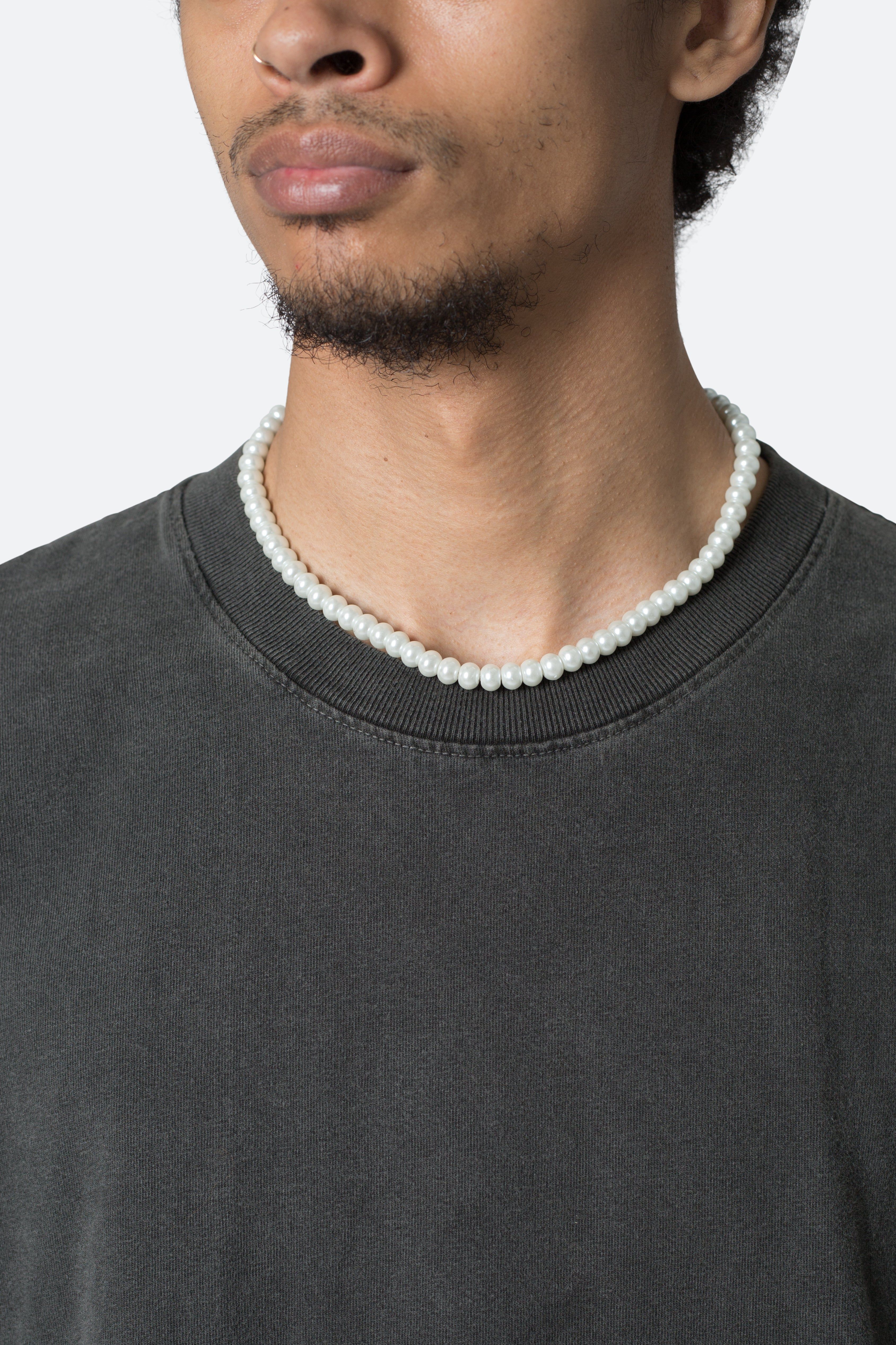 Solid Pearl Necklace - Off White sold by MNML product image thumbnail 4