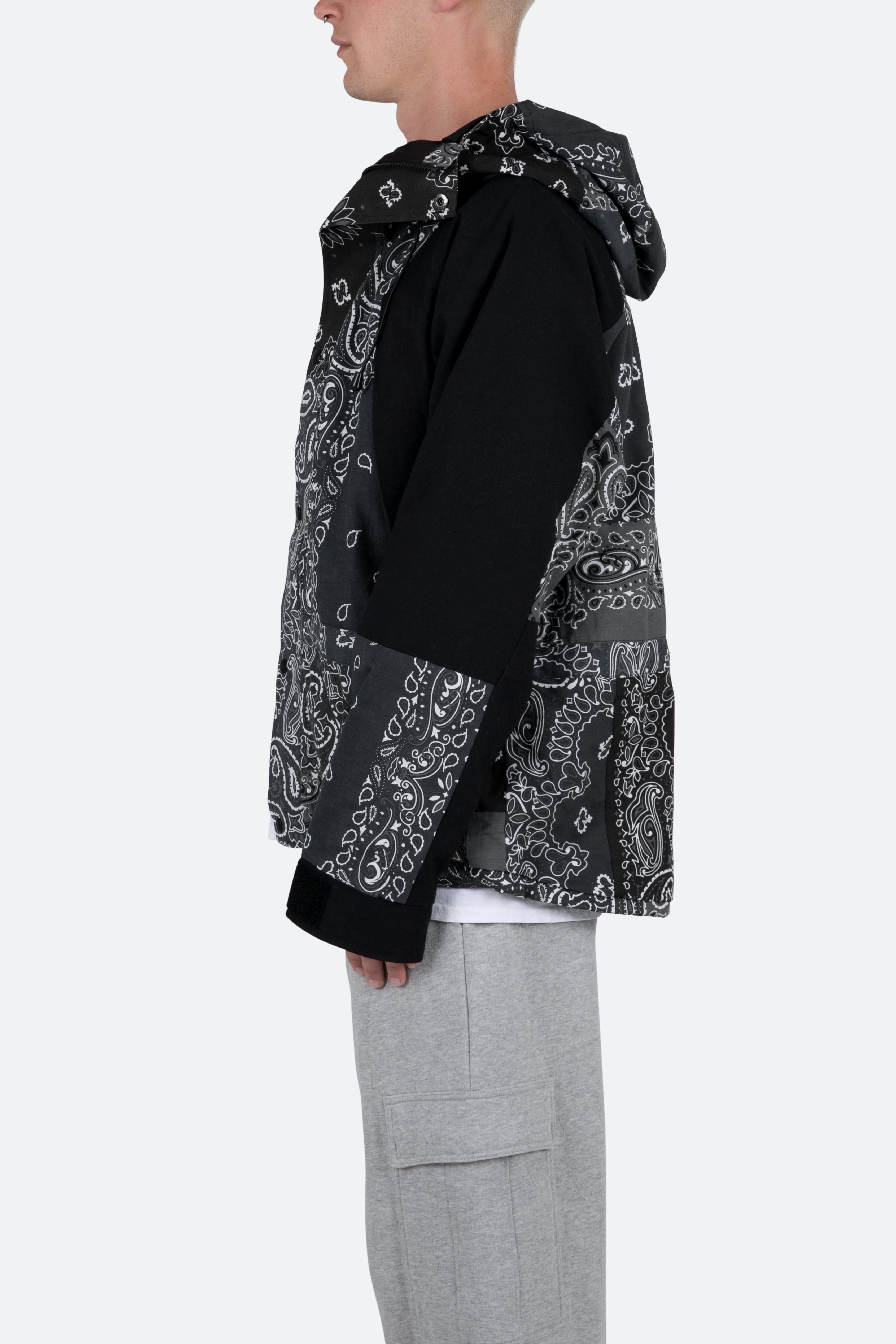 Hooded Bandana Jacket - Black sold by MNML product image thumbnail 4
