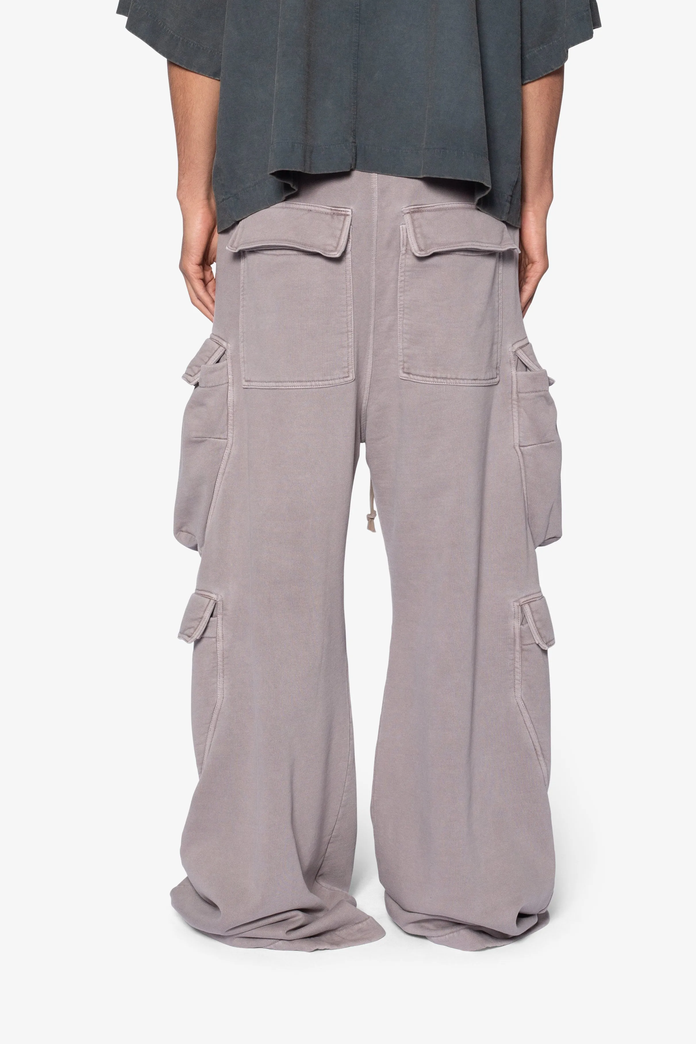 Rave Double Cargo Sweatpants - Washed Mauve sold by MNML product image thumbnail 5