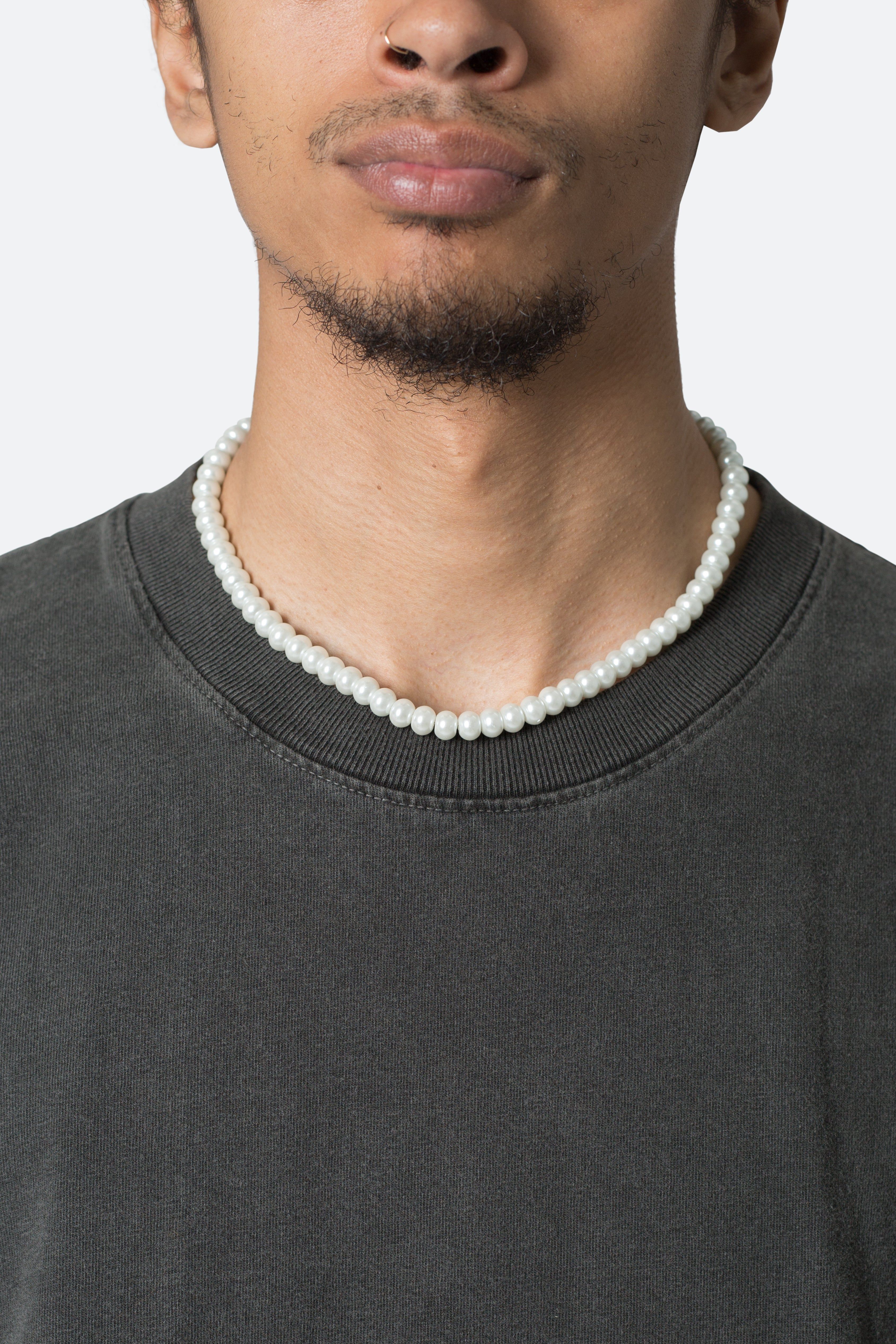 Solid Pearl Necklace - Off White sold by MNML product image thumbnail 3