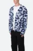 Mohair Leopard Cardigan Sweater - Blue sold by MNML