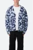Mohair Leopard Cardigan Sweater - Blue sold by MNML