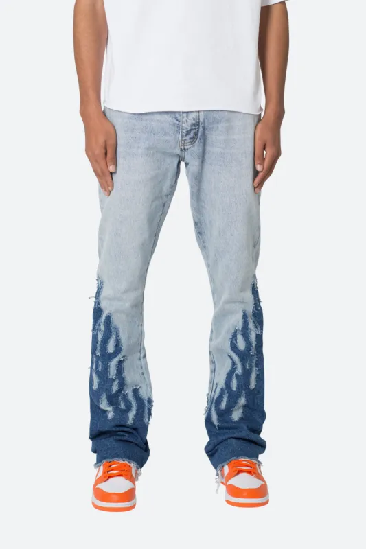 B556 Flame Flare Denim - Blue sold by MNML