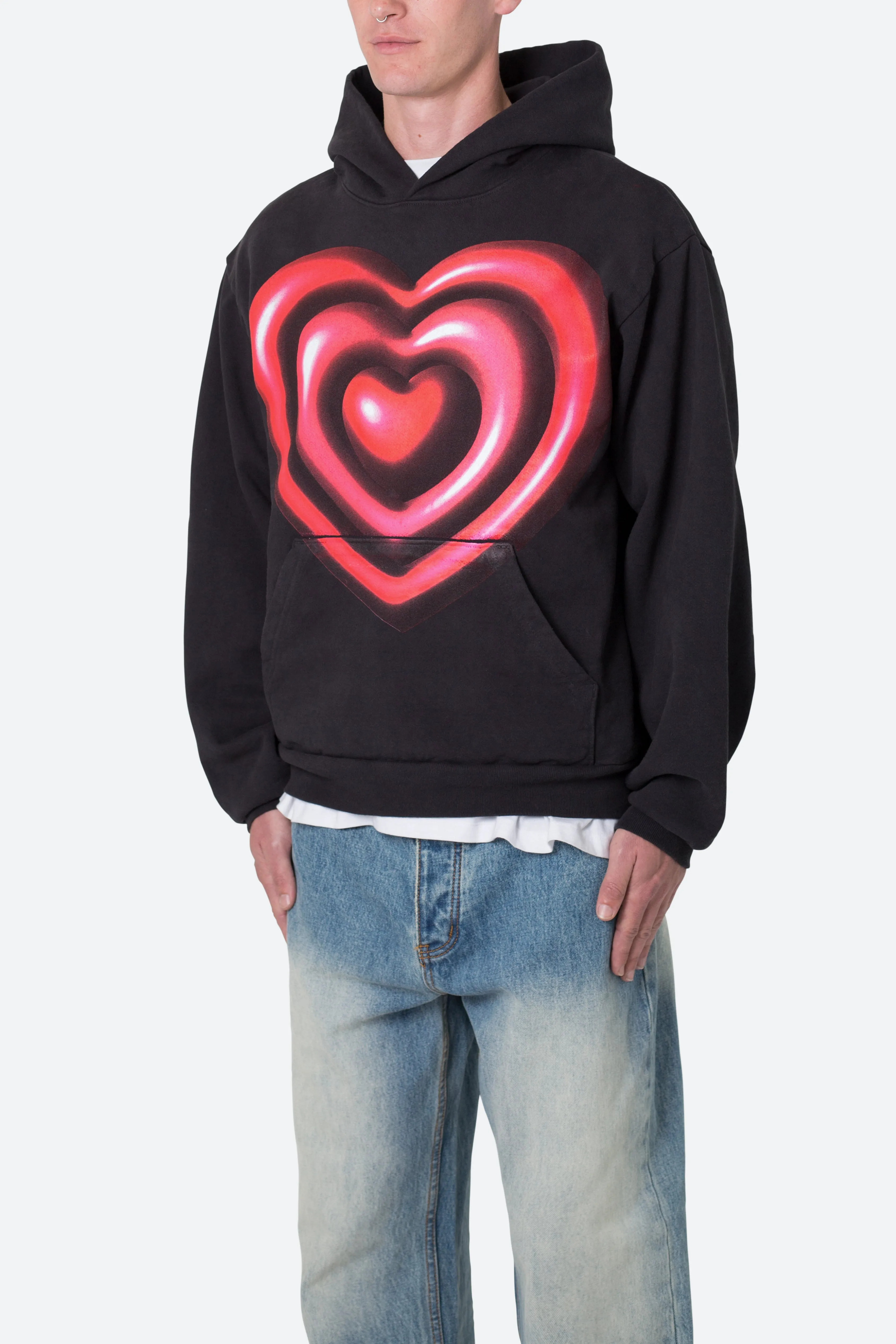 Broken Heart Hoodie - Off Black sold by MNML product image thumbnail 3