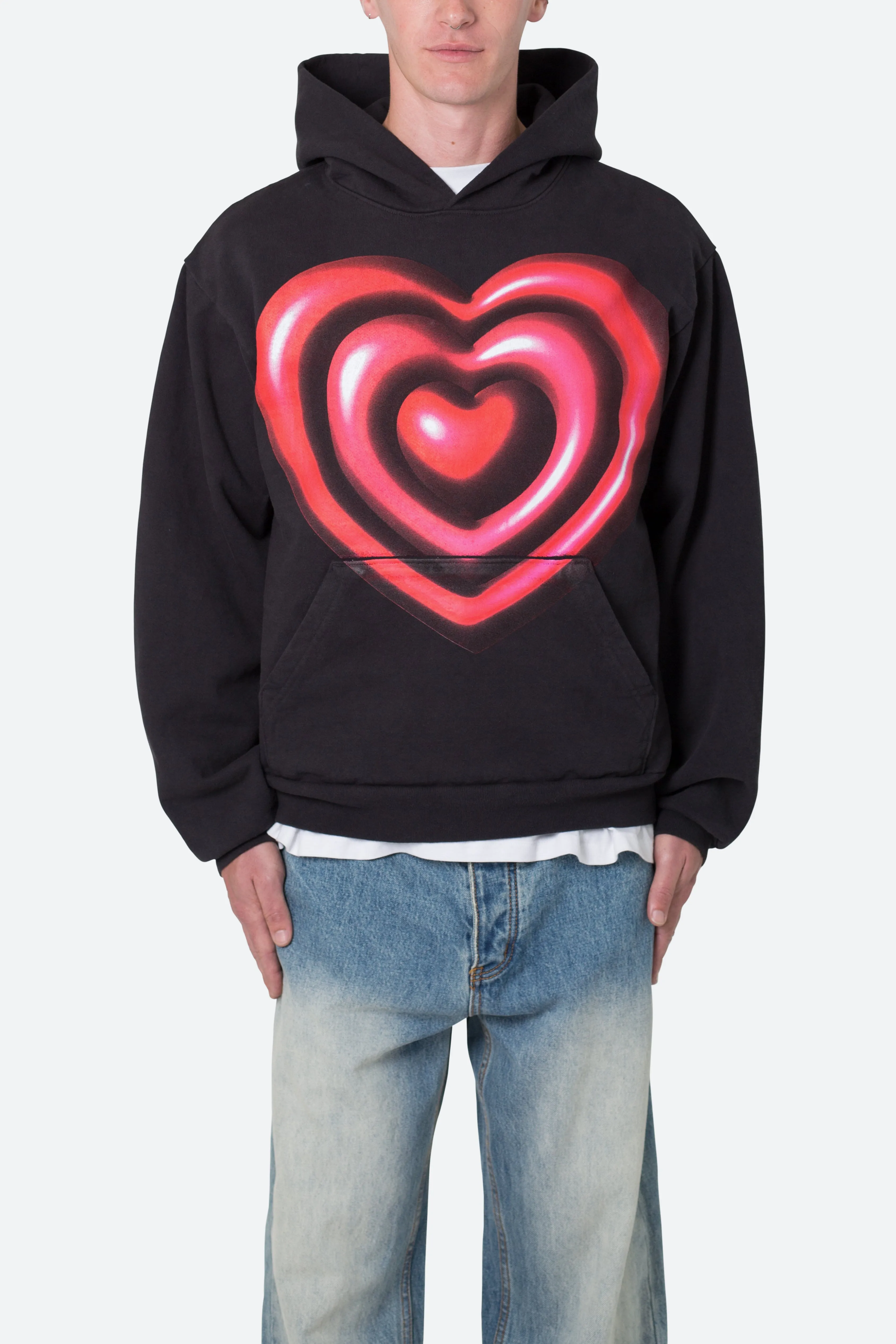 Broken Heart Hoodie - Off Black sold by MNML product image thumbnail 2
