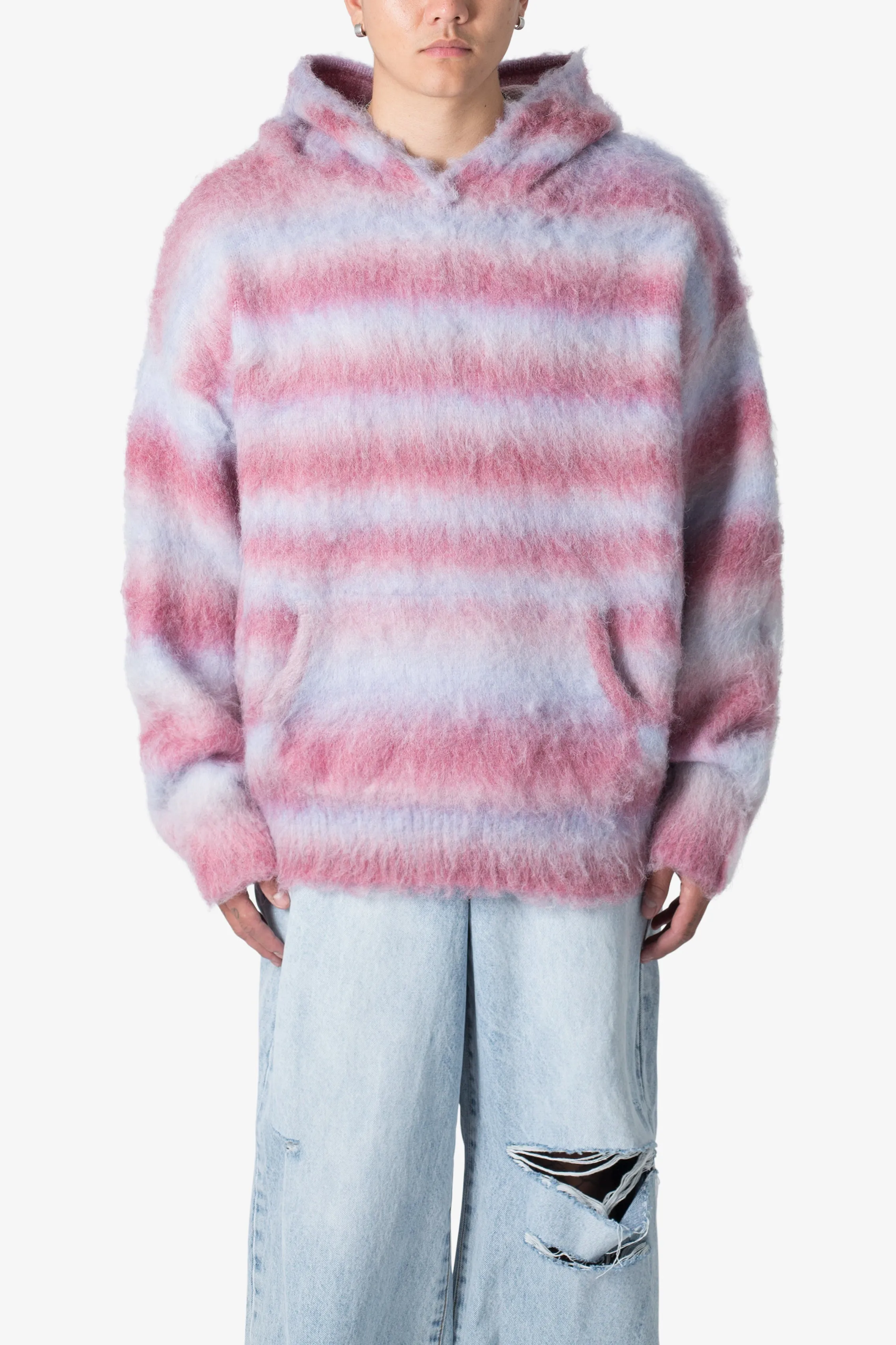 Striped Mohair Hoodie - Multi sold by MNML