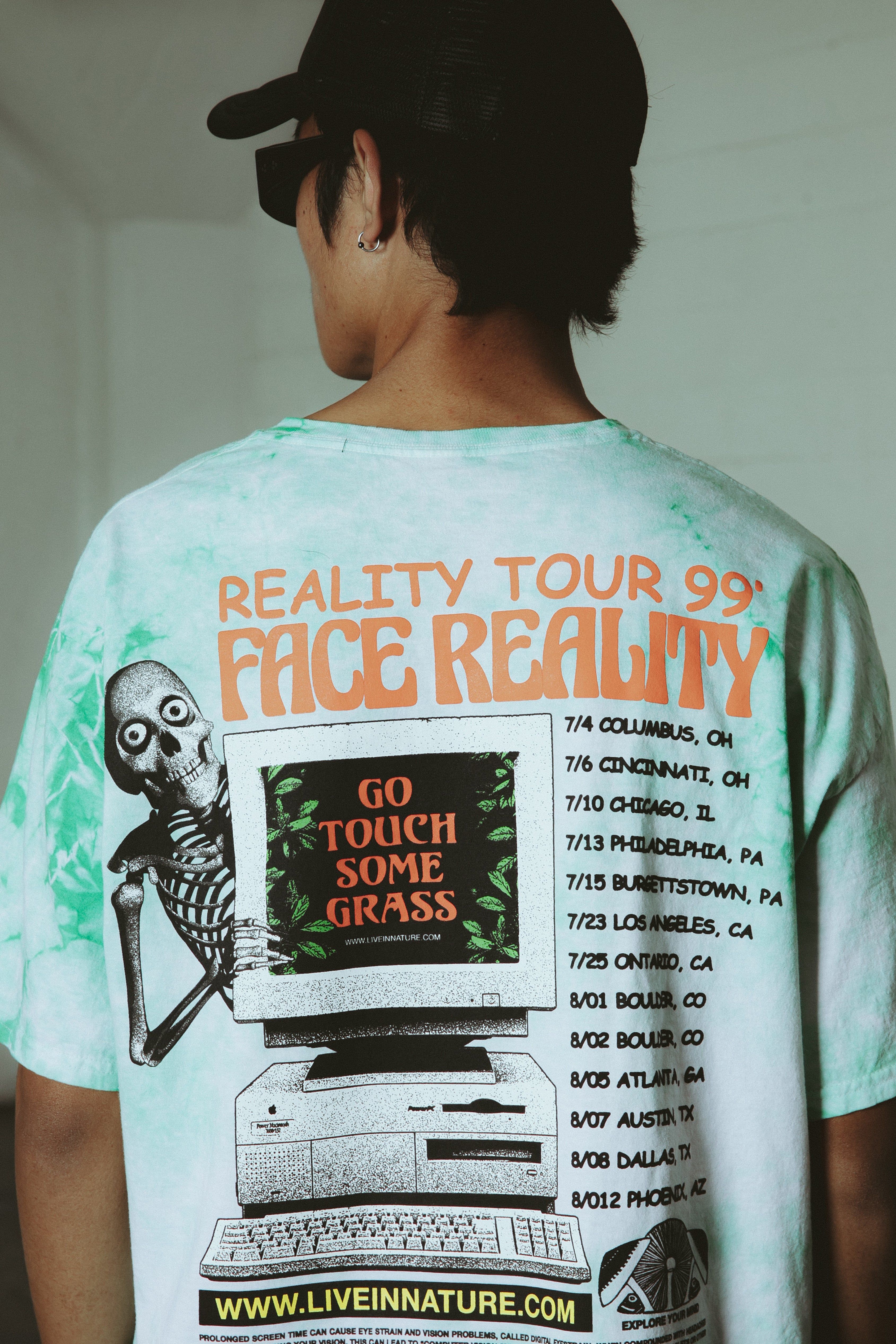 Face Reality Tee - Green/White sold by MNML product image thumbnail 2