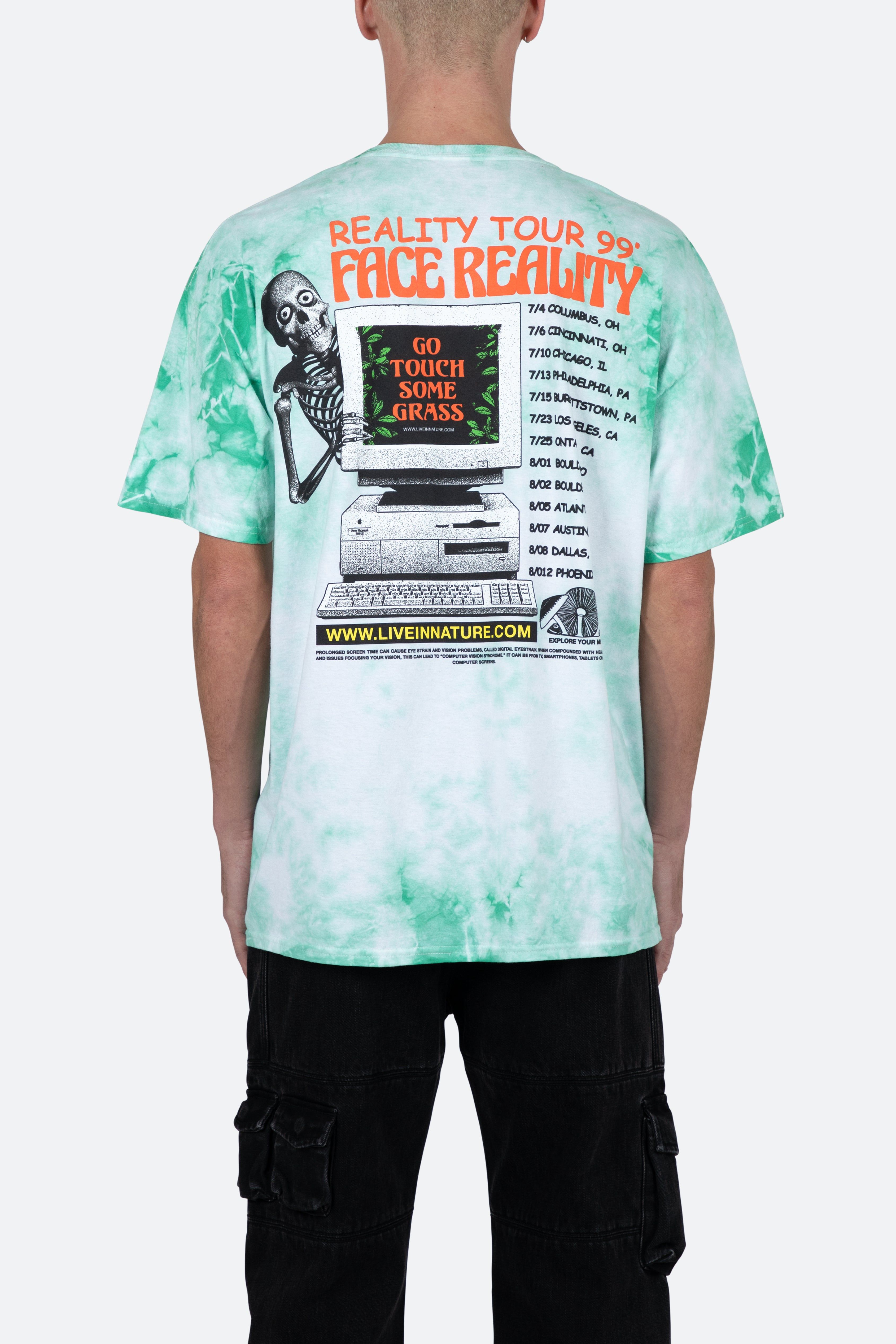 Face Reality Tee - Green/White sold by MNML product image thumbnail 6