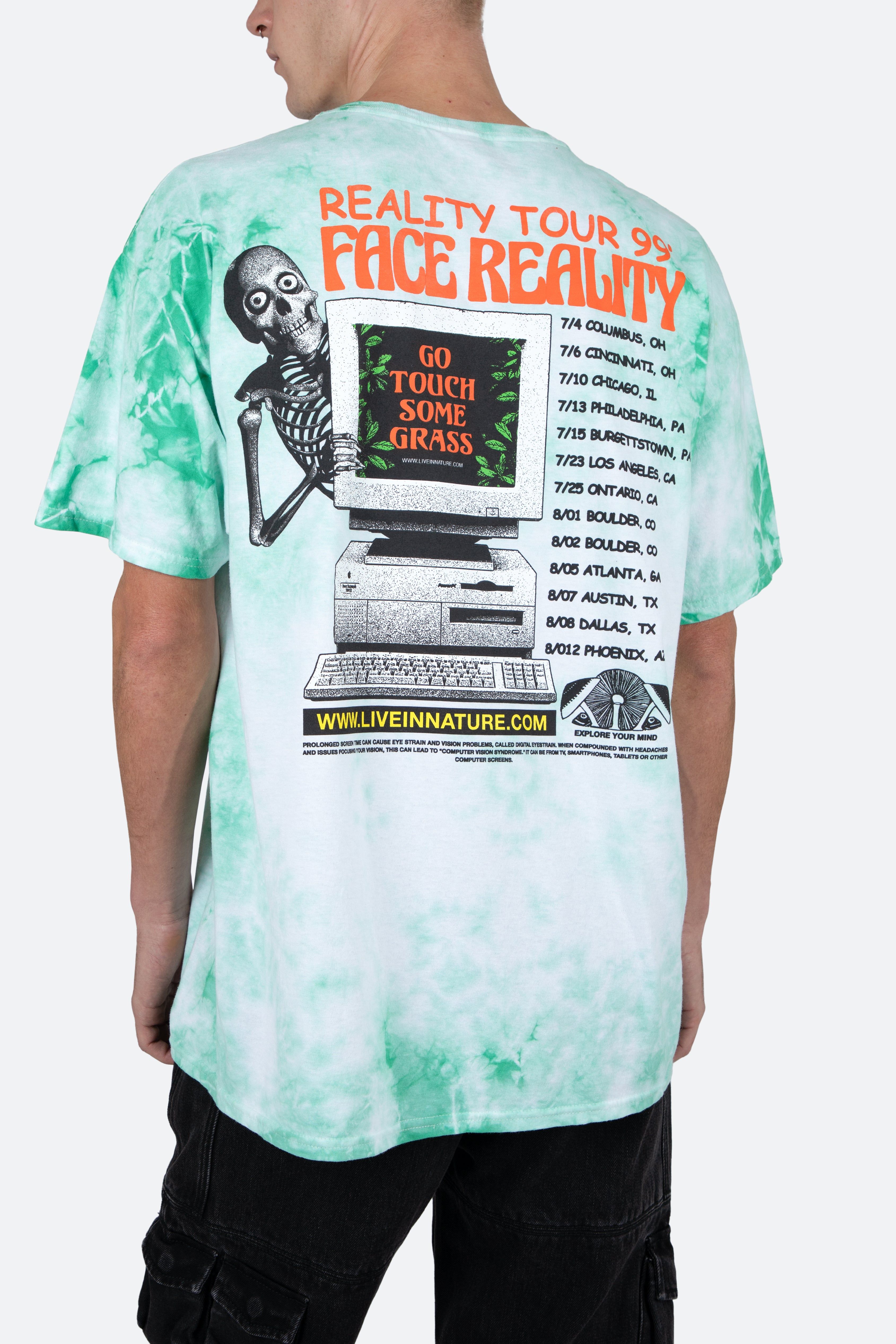 Face Reality Tee - Green/White sold by MNML product image thumbnail 8